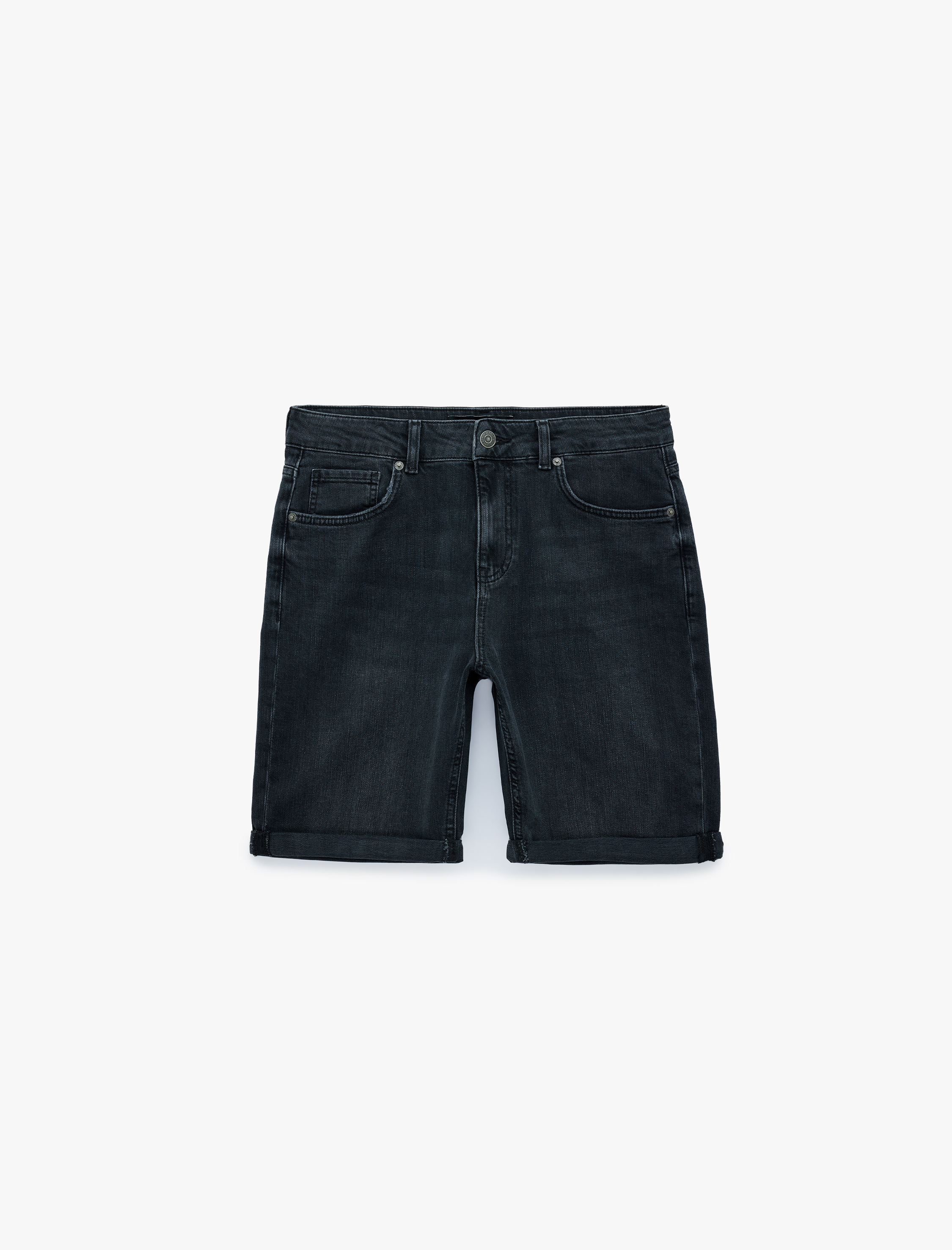   Normal Bel Pamuklu Cepli Bermuda Slim Fit Jean Şort