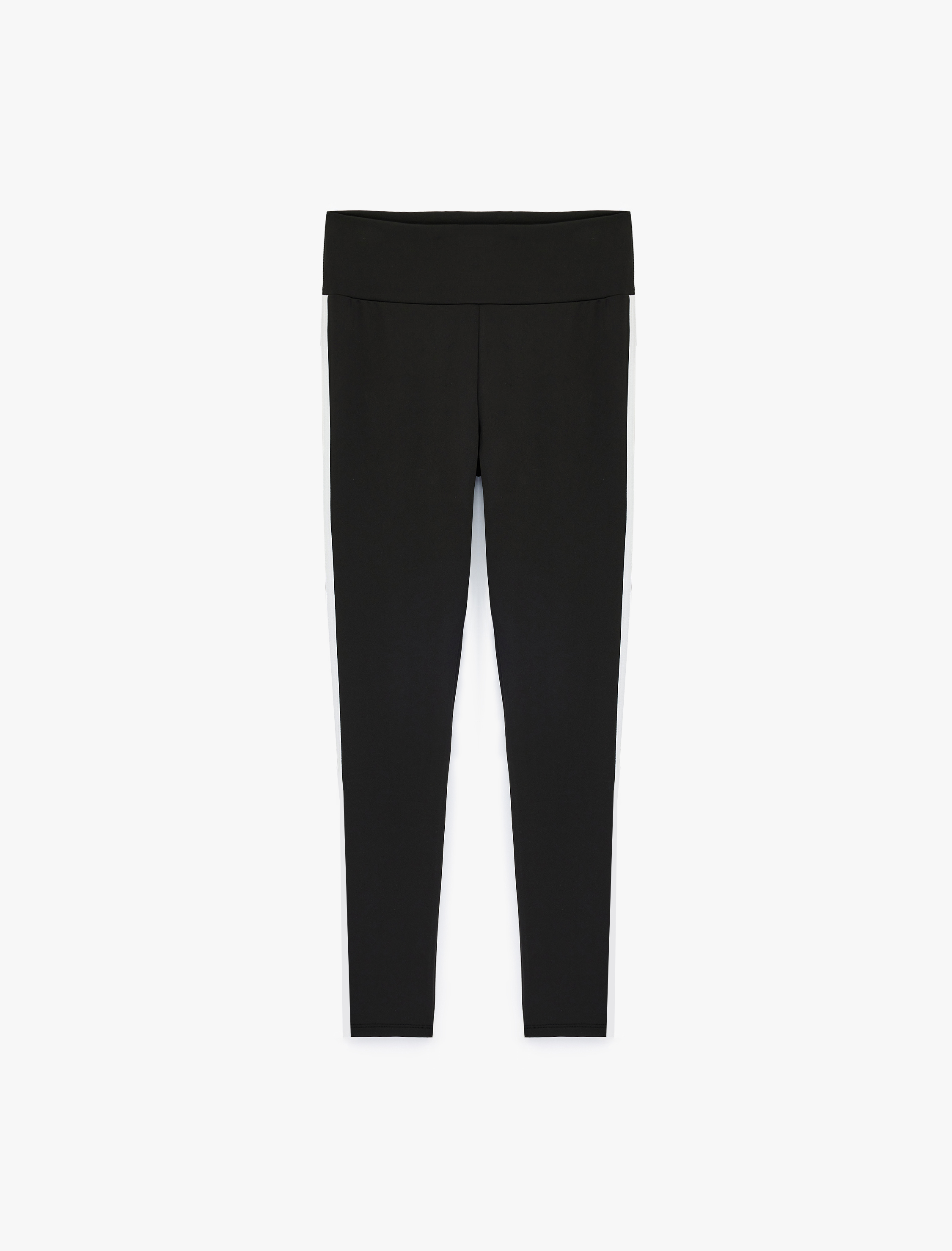   Yüksek Bel Biyeli Dar Kesim Spor Tayt