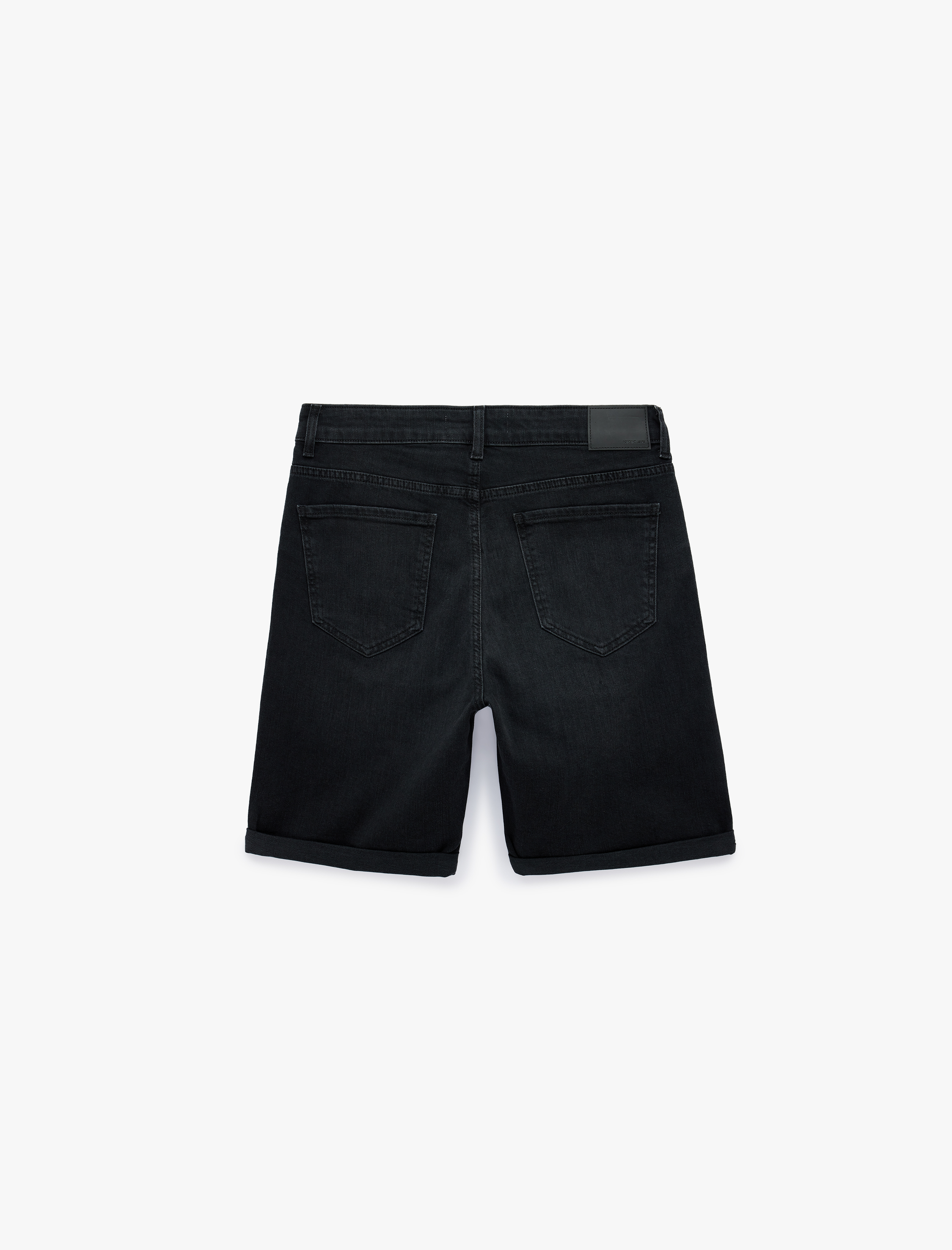   Normal Bel Pamuklu Cepli Bermuda Slim Fit Jean Şort