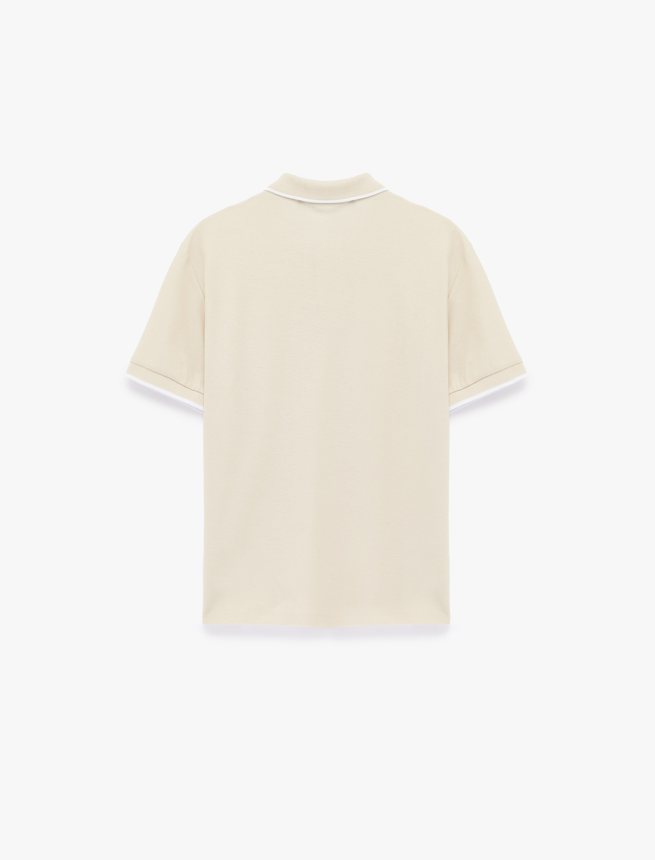   Kısa Kollu Pamuklu Pike Kumaş Düğmeli Polo Yaka Slim Fit Tişört