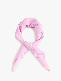 Pamuklu Etnik Desenli Kare Şal