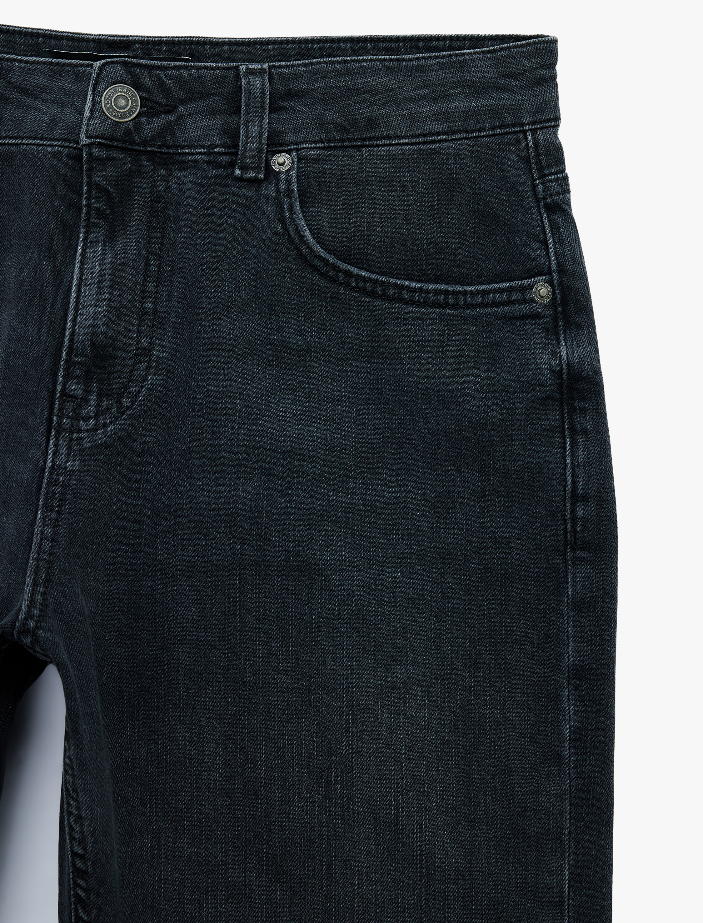  Normal Bel Pamuklu Cepli Bermuda Slim Fit Jean Şort