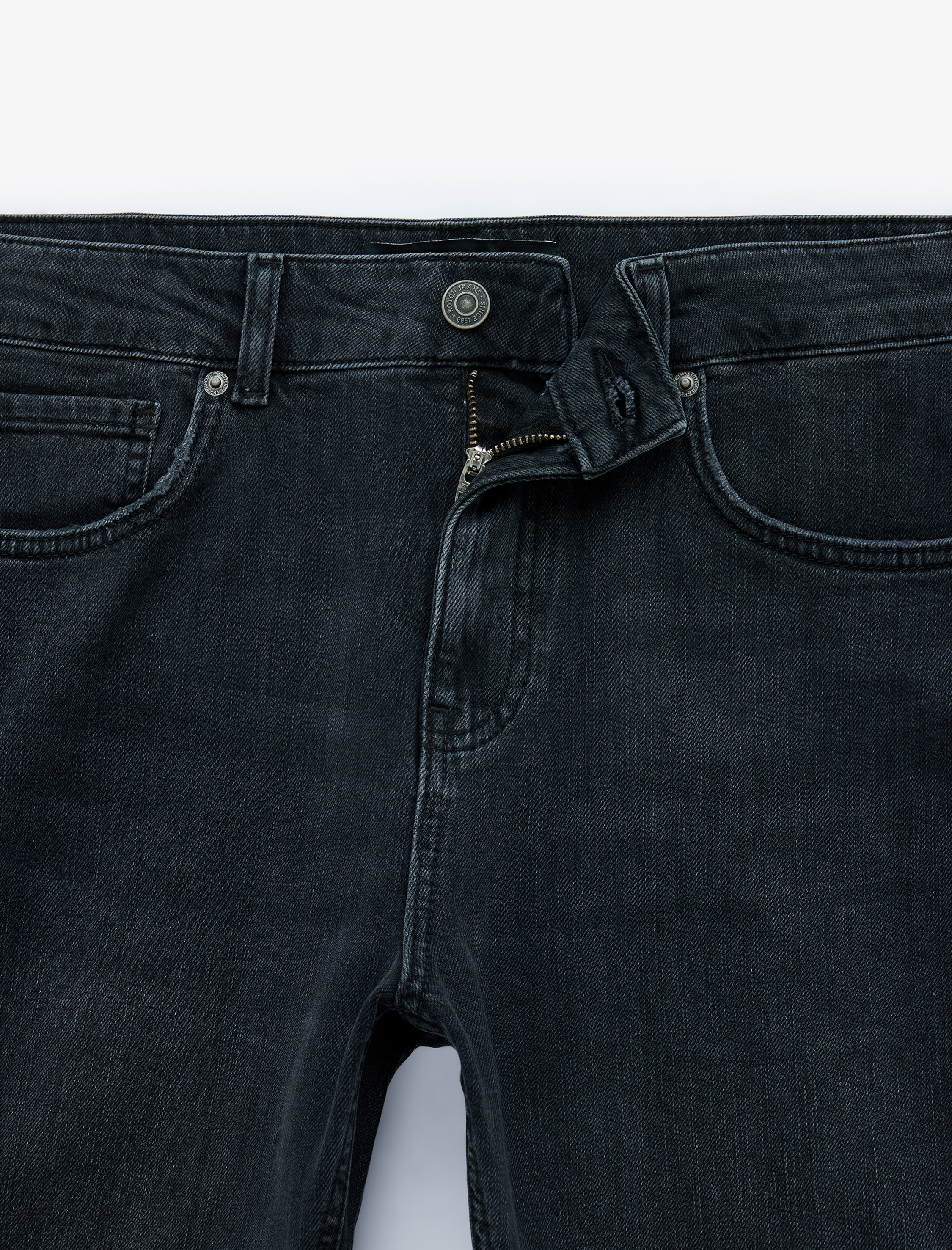   Normal Bel Pamuklu Cepli Bermuda Slim Fit Jean Şort