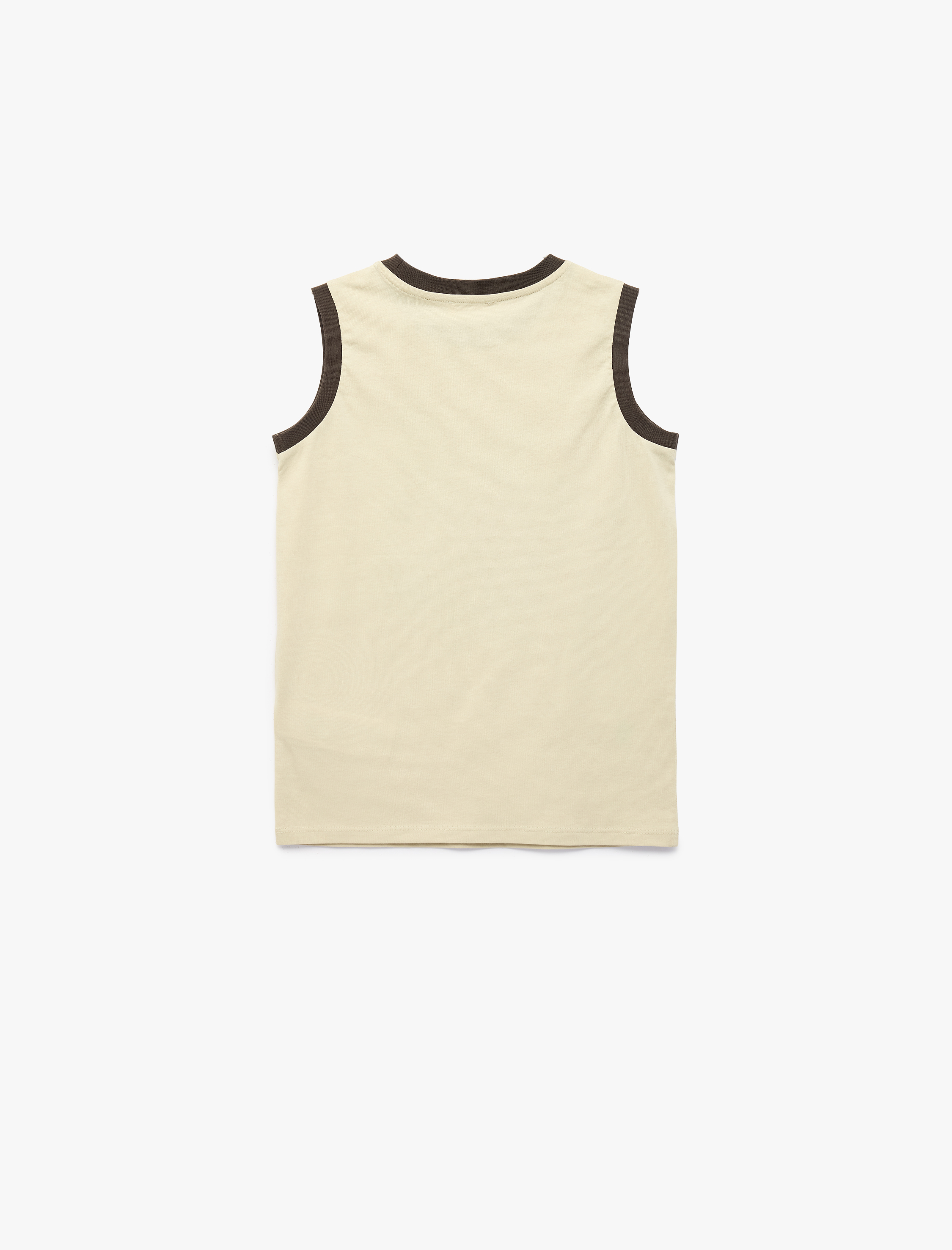  Erkek Çocuk Baskılı Kolsuz Bisiklet Yaka Pamuklu Oversize Atlet