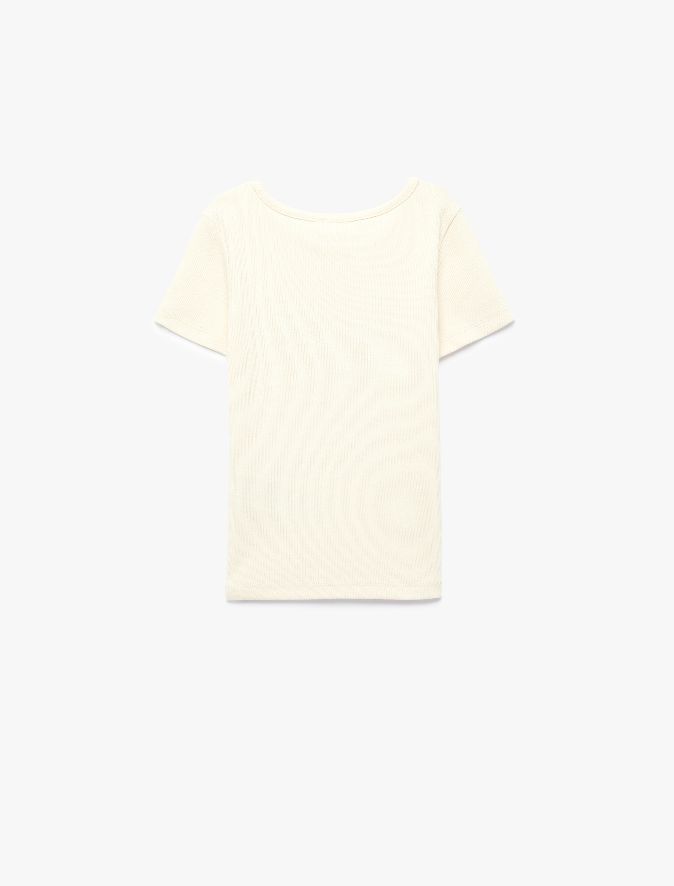  Kız Çocuk Kısa Kollu Bisiklet Yaka Pamuklu Kelebek Baskılı Tişört