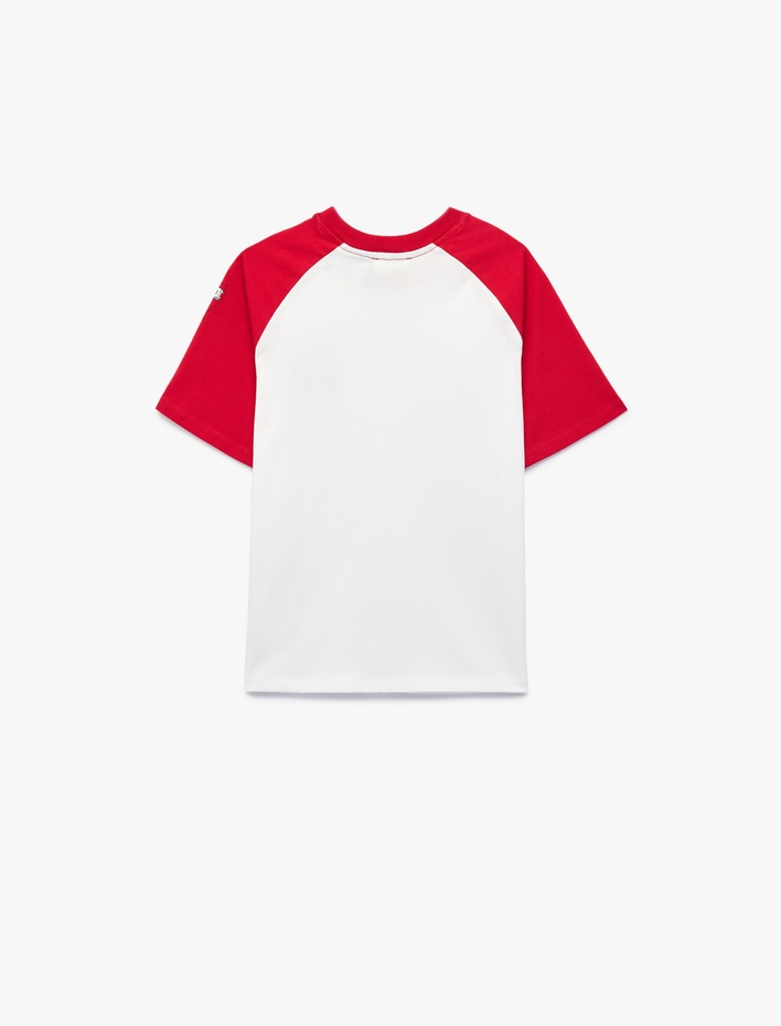 Erkek Çocuk Harvard Baskılı Pamuklu Kısa Kollu Bisiklet Yaka Lisanslı Tişört