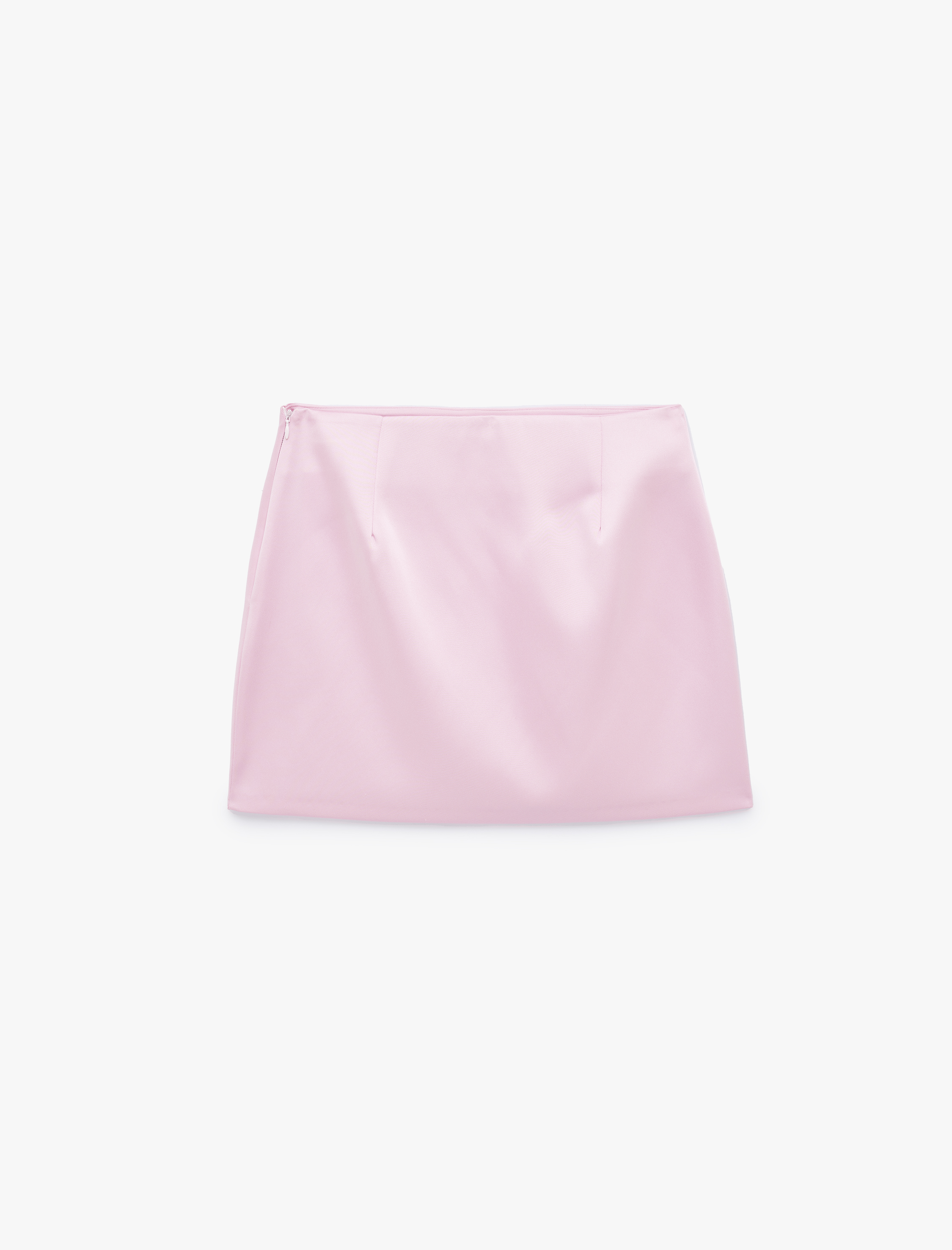   Saten A Kesim Mini Etek