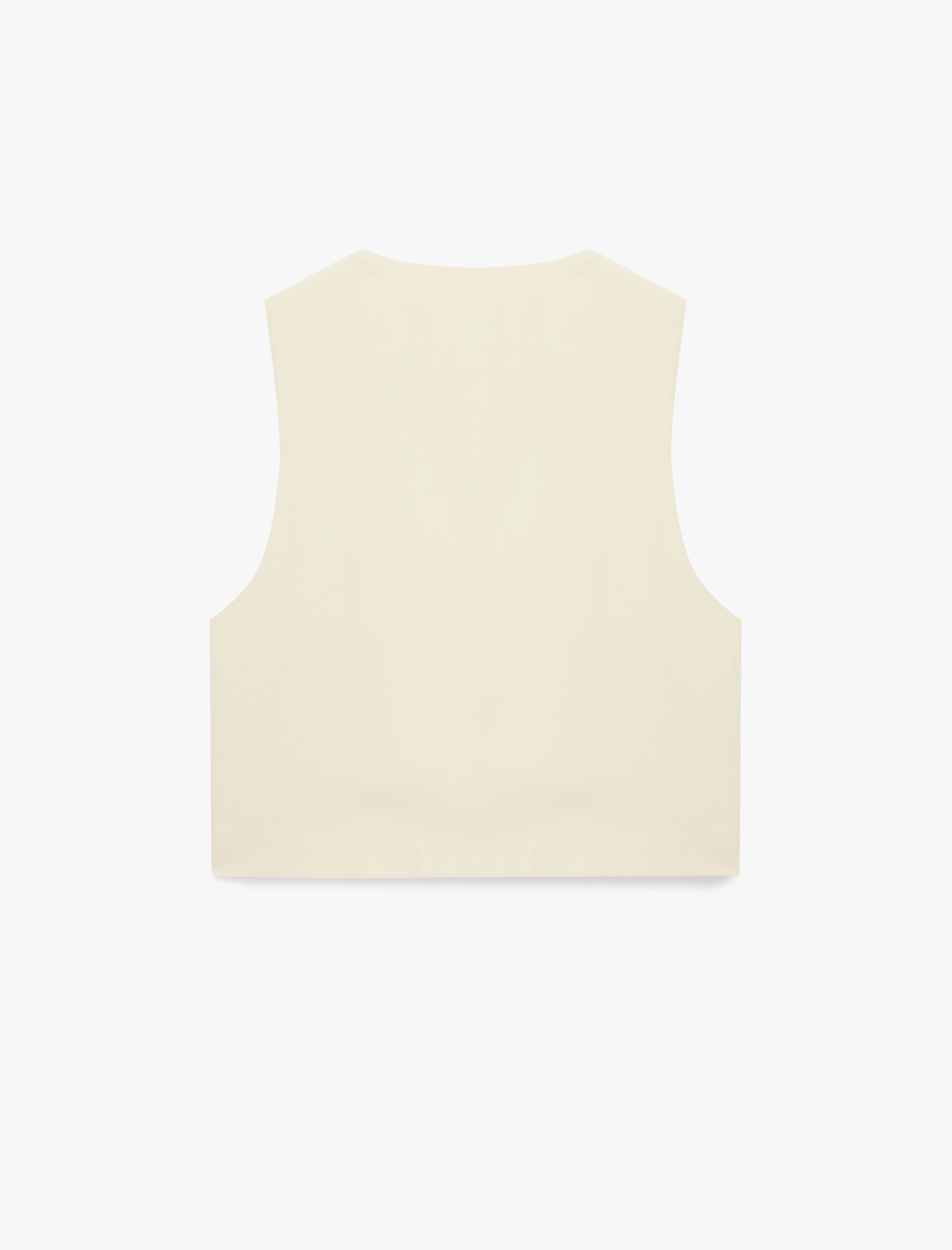   Viskon Düğmeli V Yaka Kolsuz Yelek