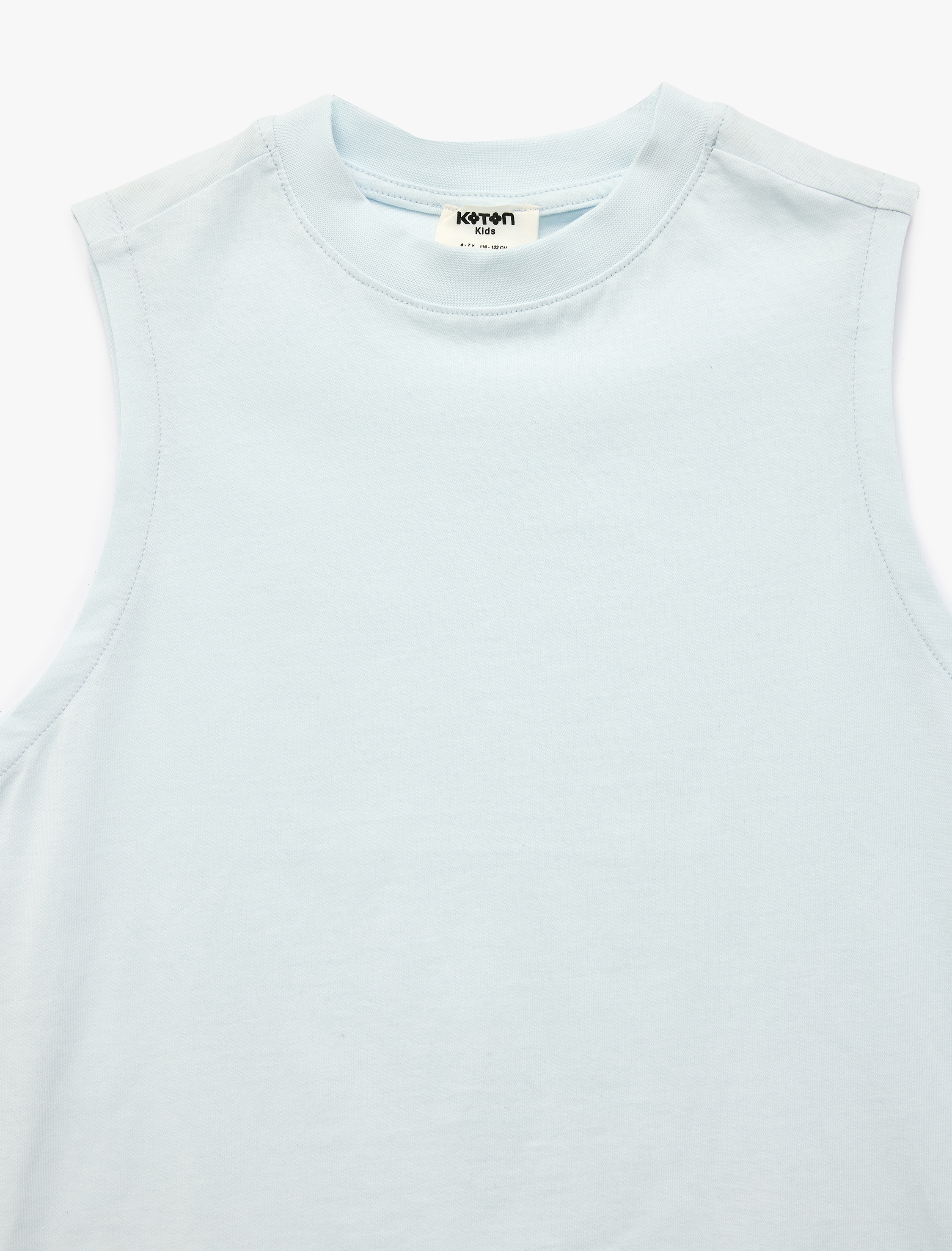  Erkek Çocuk Pamuklu Kolsuz Bisiklet Yaka Basic Atlet