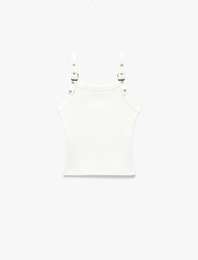 Ribanalı Toka Detaylı Askılı Crop Atlet