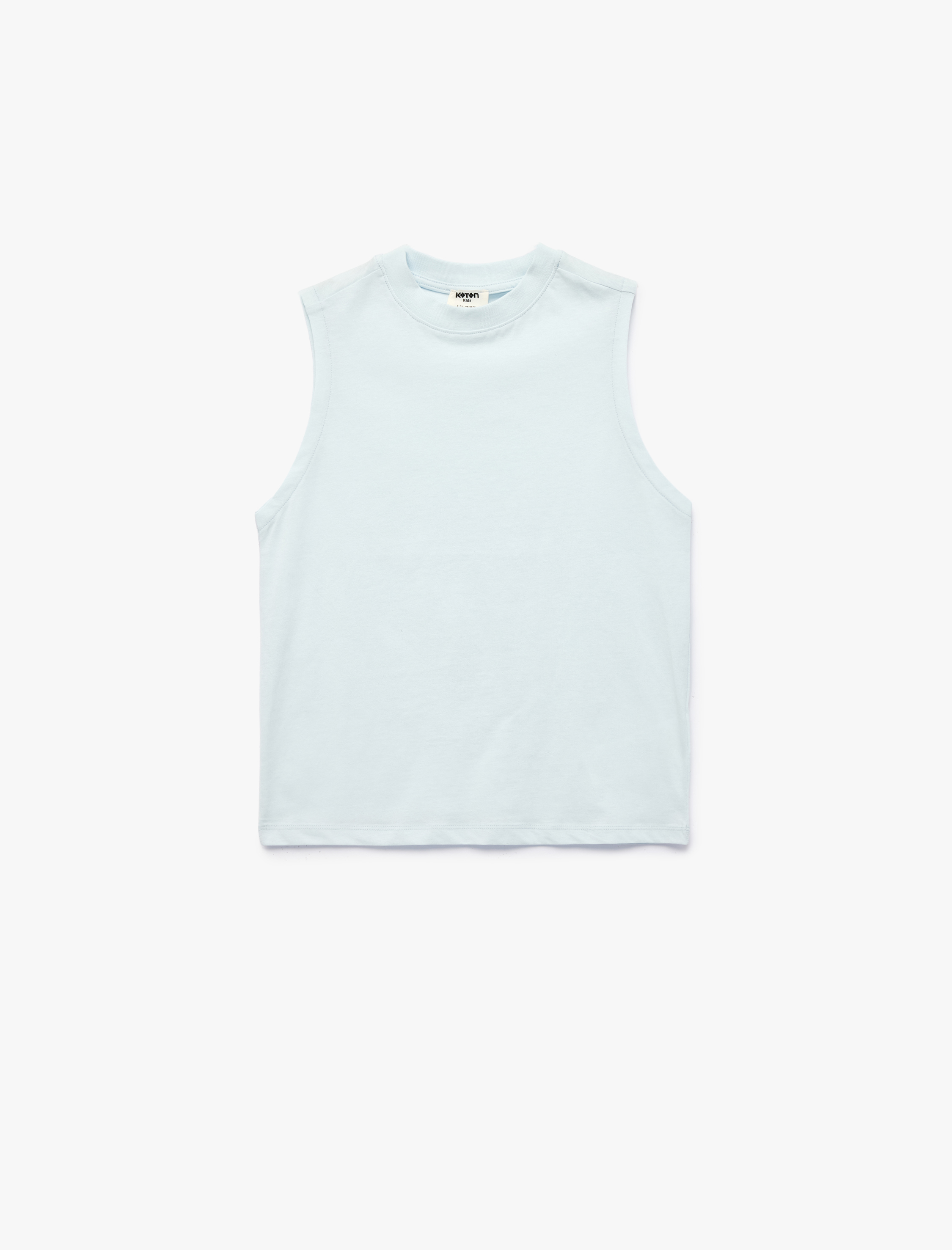  Erkek Çocuk Pamuklu Kolsuz Bisiklet Yaka Basic Atlet