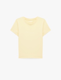 Slim Fit Kısa Kollu Bisiklet Yaka Spor Tişört