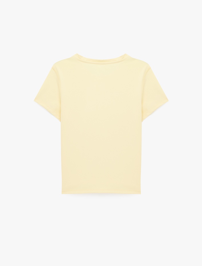  Slim Fit Kısa Kollu Bisiklet Yaka Spor Tişört