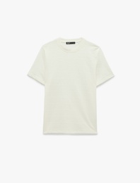 Pamuklu Regular Fit Kısa Kollu Bisiklet Yaka Tişört