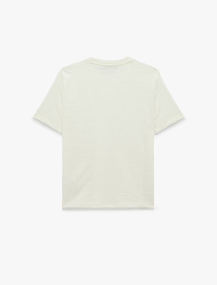  Pamuklu Regular Fit Kısa Kollu Bisiklet Yaka Tişört