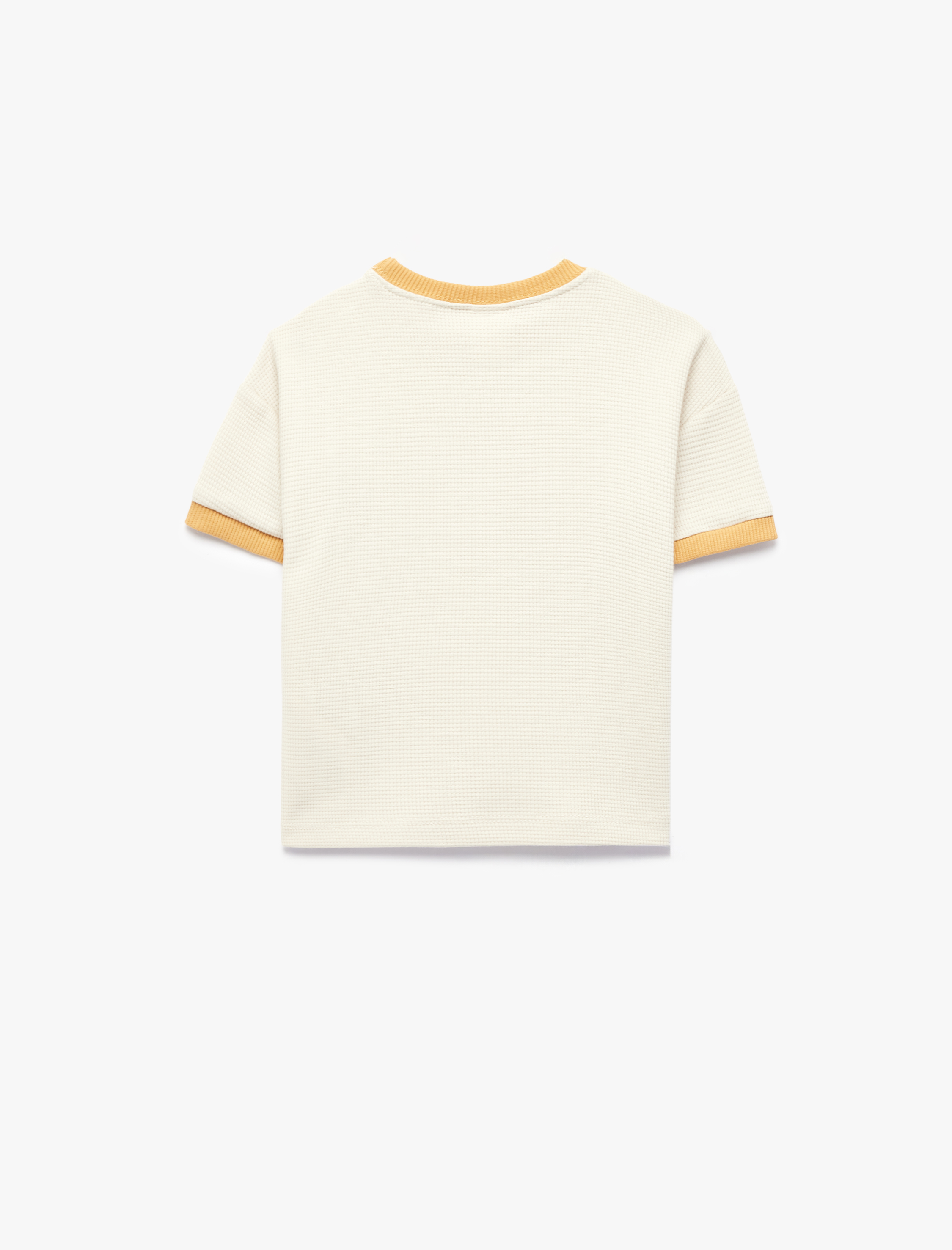  Erkek Bebek Köpek Nakış Detaylı Kısa Kollu Bisiklet Yaka Pamuklu Tişört