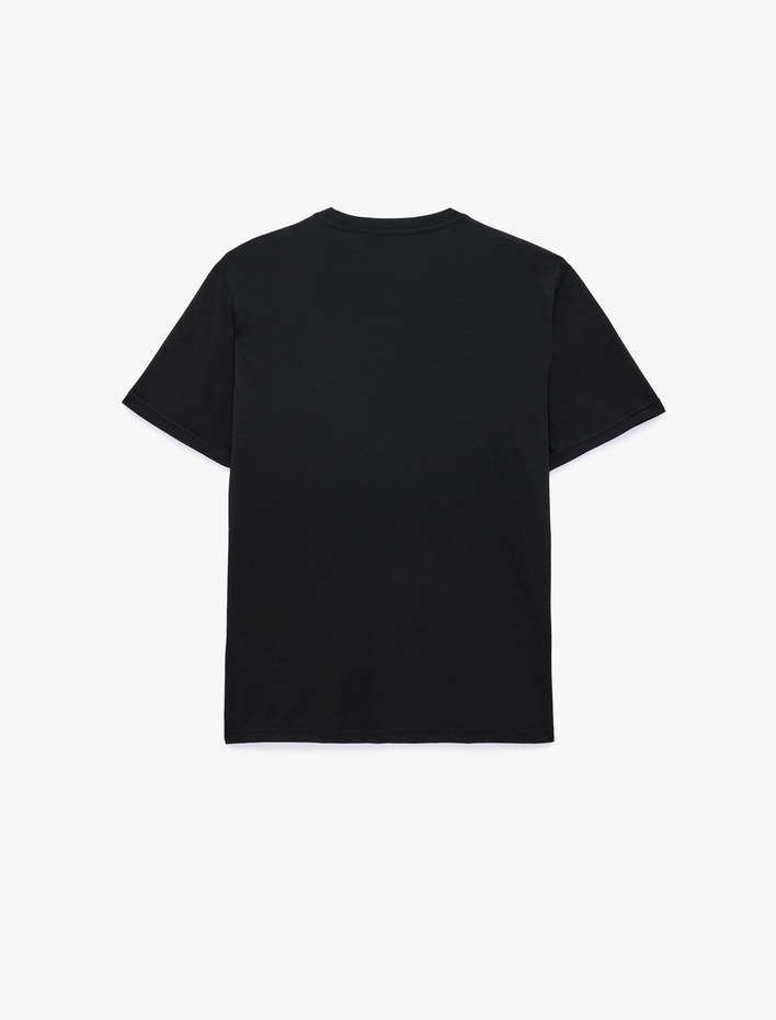  Regular Fit Viskon Karışımlı Kısa Kollu Bisiklet Yaka Basic Tişört