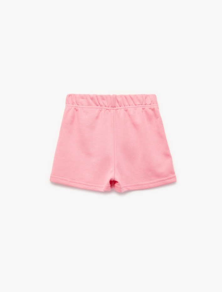 Kız Çocuk Pamuklu Beli Lastikli Şort