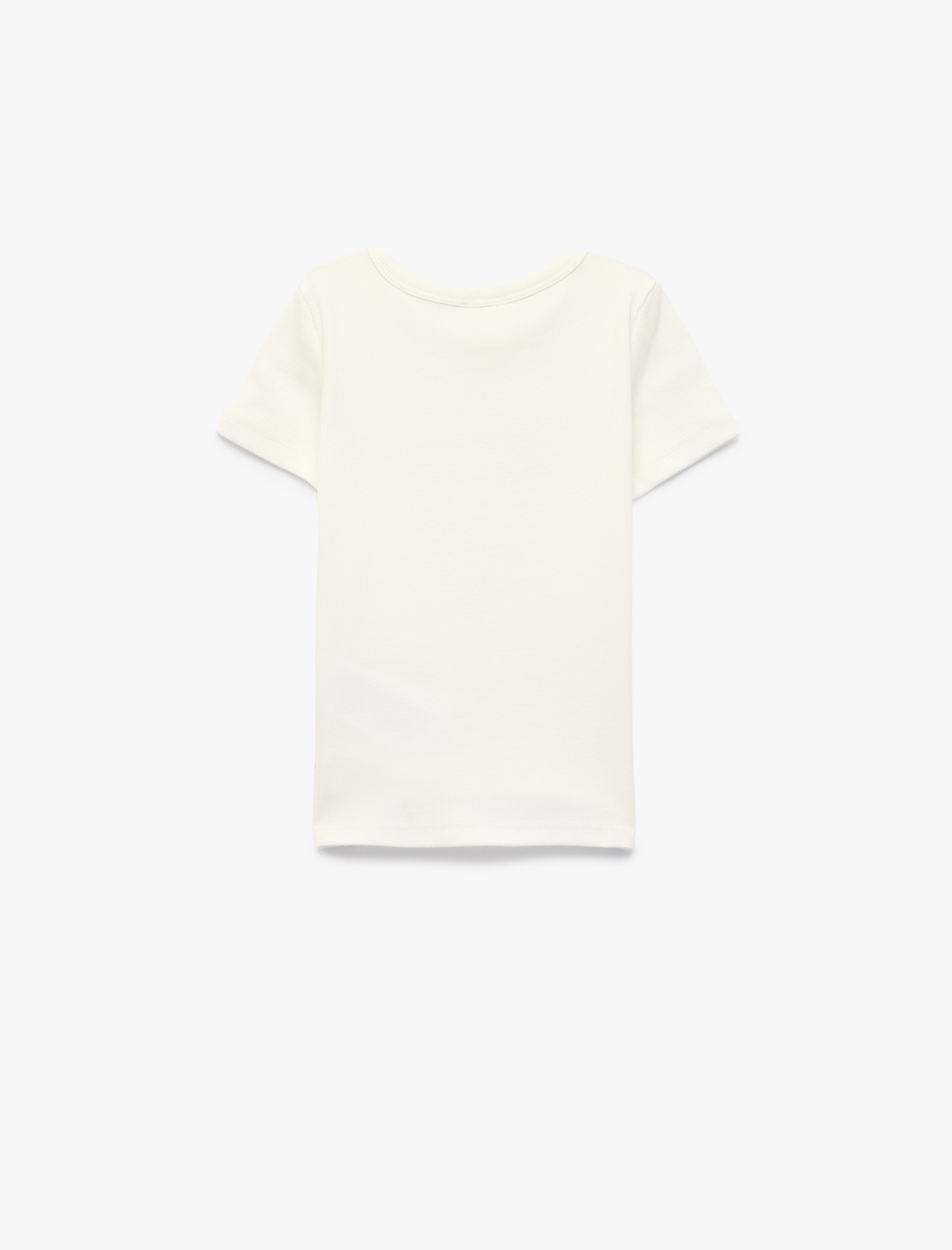  Kız Çocuk Kedi Baskılı Bisiklet Yaka Kısa Kollu Pamuklu Tişört