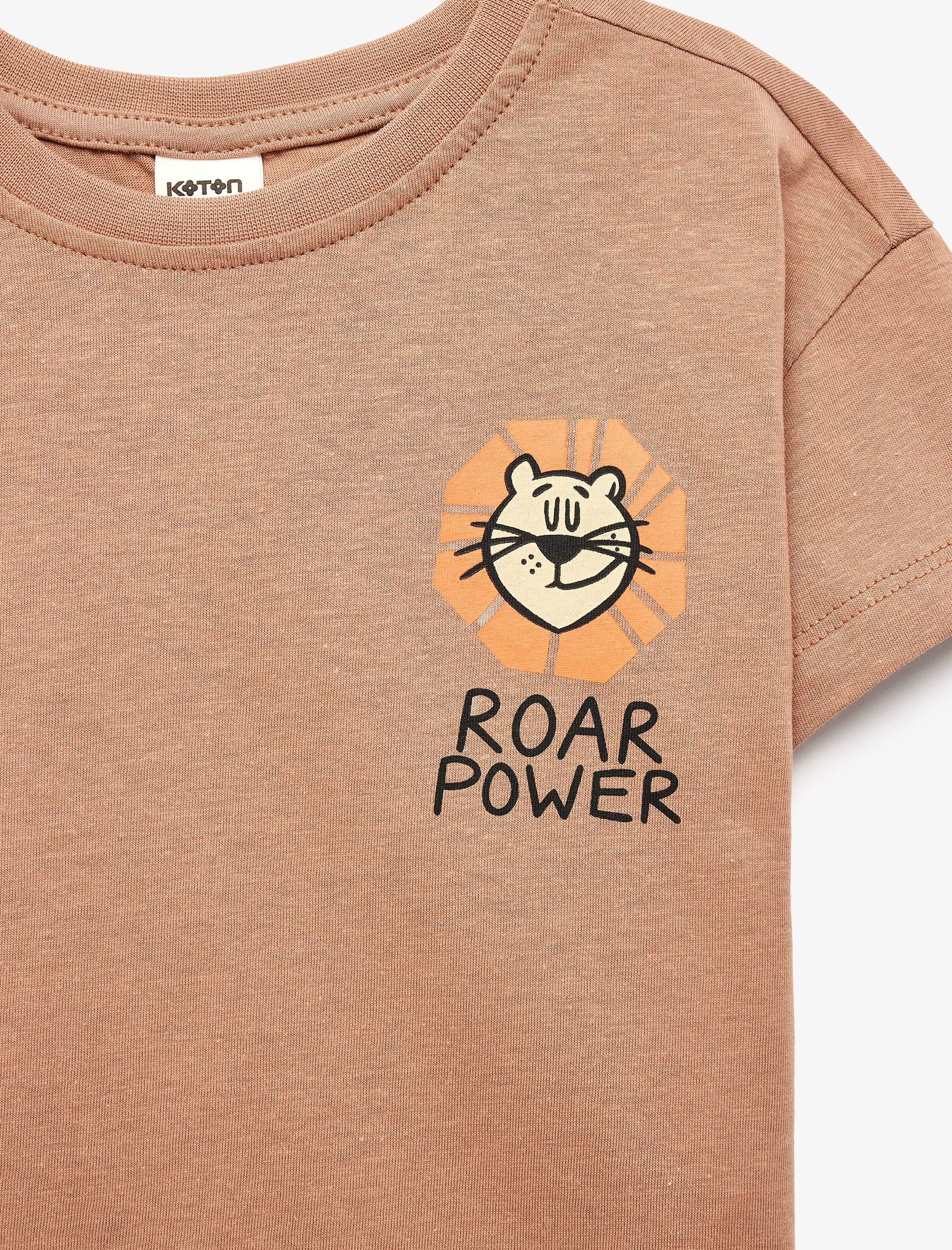  Erkek Bebek Pamuklu Kısa Kollu Bisiklet Yaka Baskılı Tişört