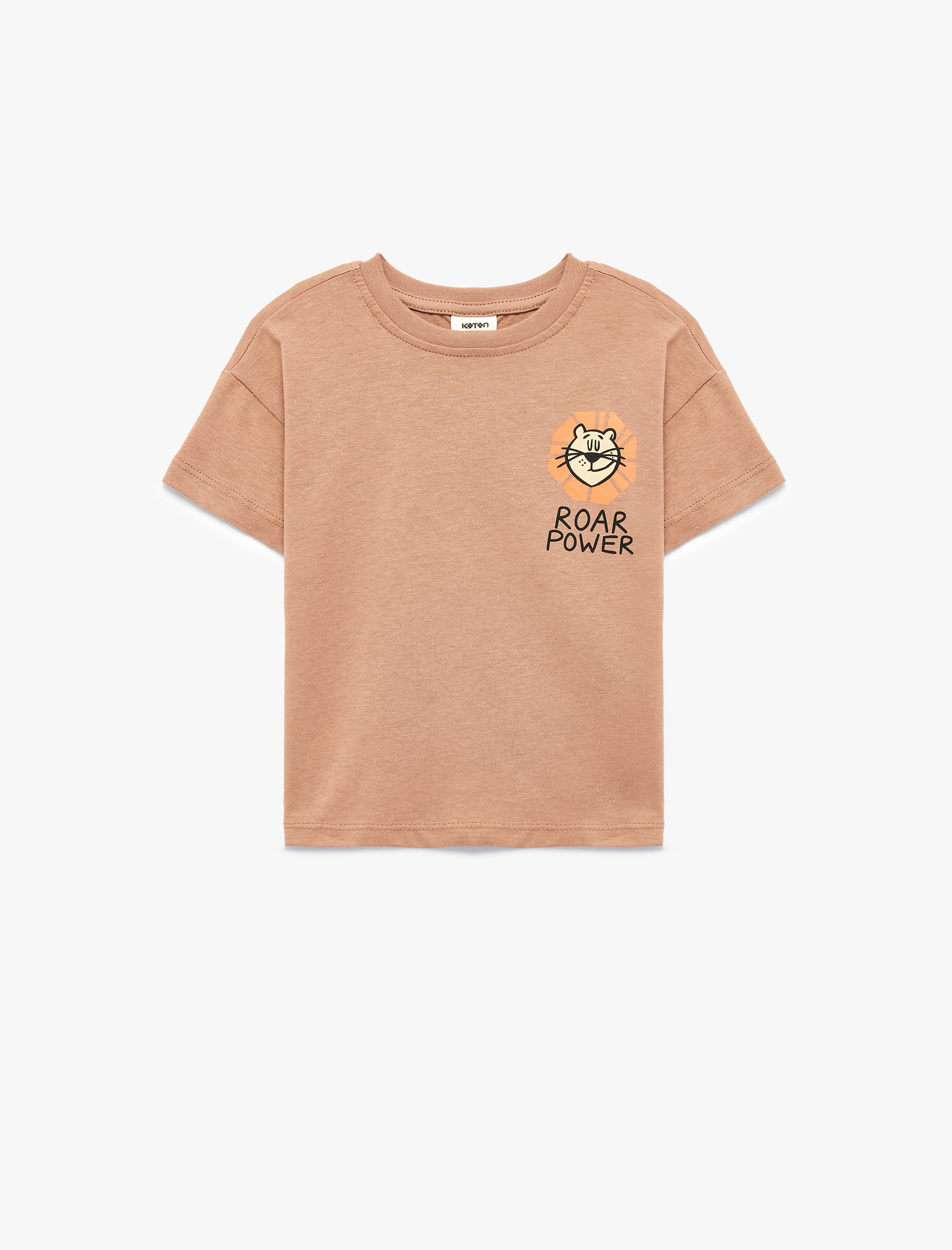  Erkek Bebek Pamuklu Kısa Kollu Bisiklet Yaka Baskılı Tişört