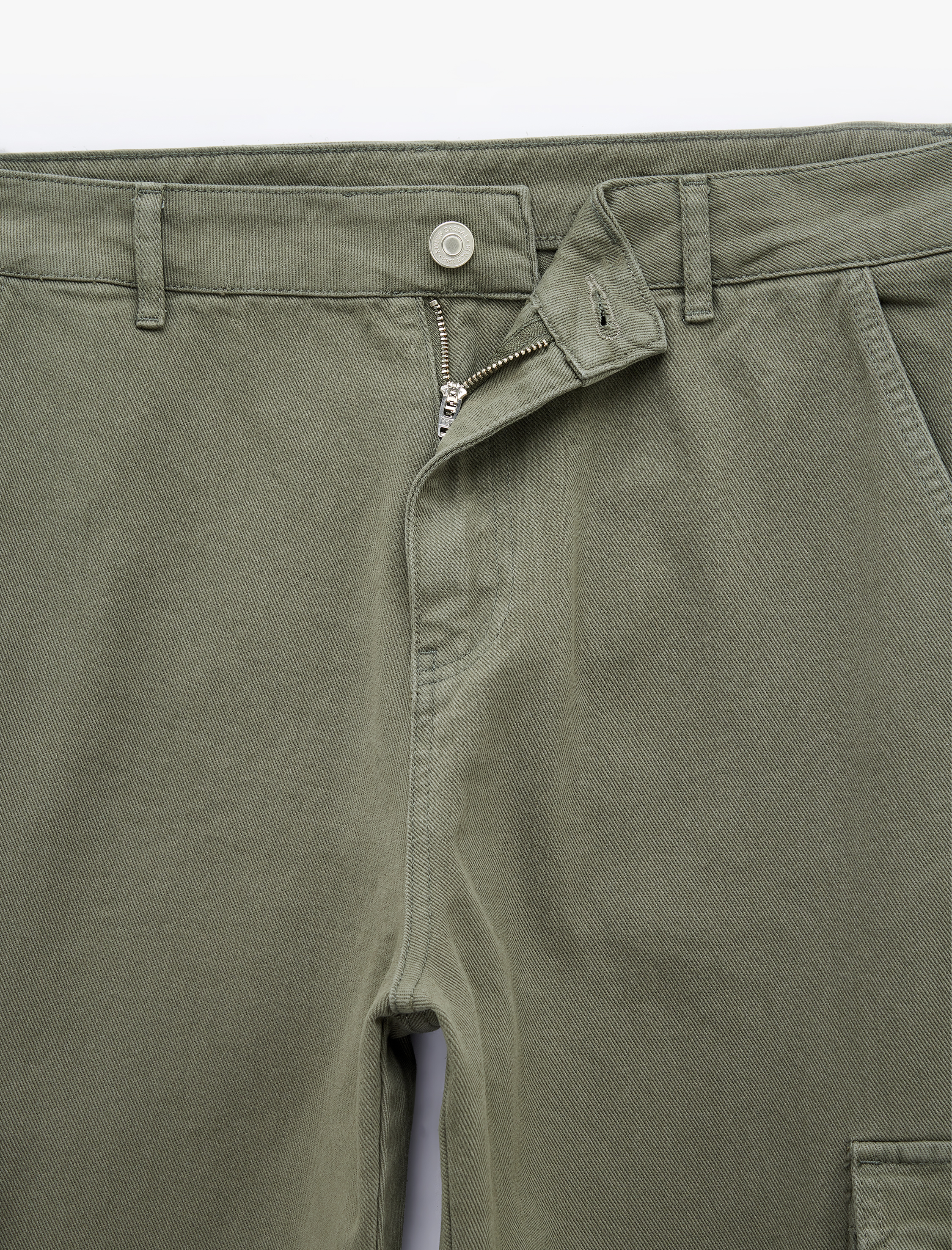   Pamuklu Cepli Straight Fit Kargo Jean Pantolon