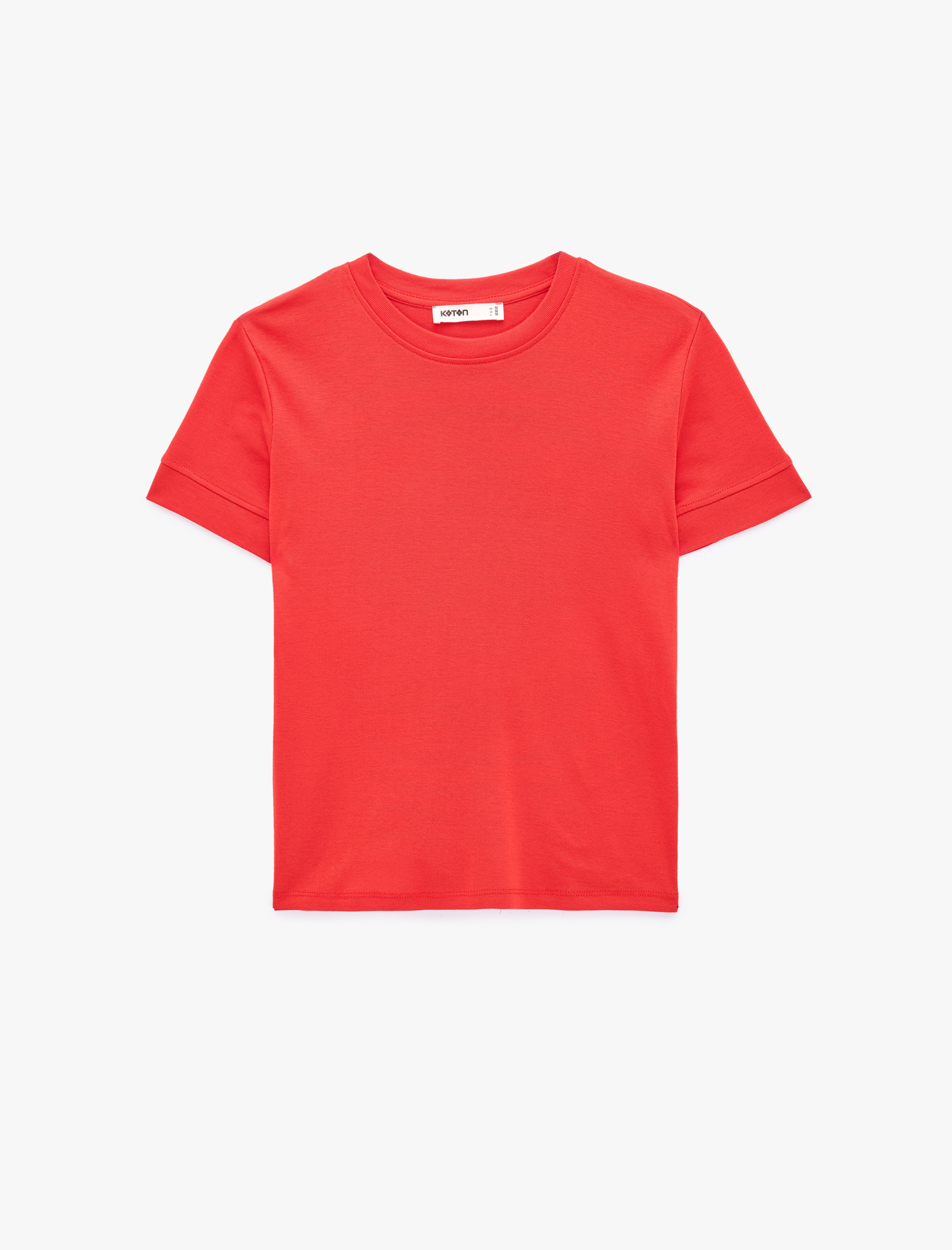   Slim Fit Kısa Kollu Bisiklet Yaka Basic Tişört