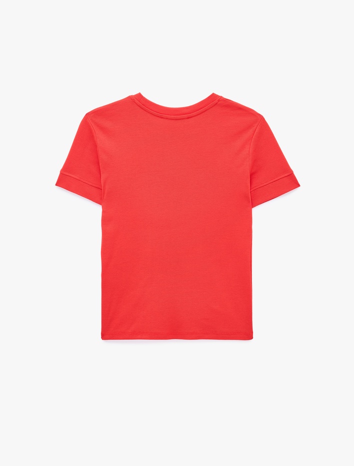  Slim Fit Kısa Kollu Bisiklet Yaka Basic Tişört