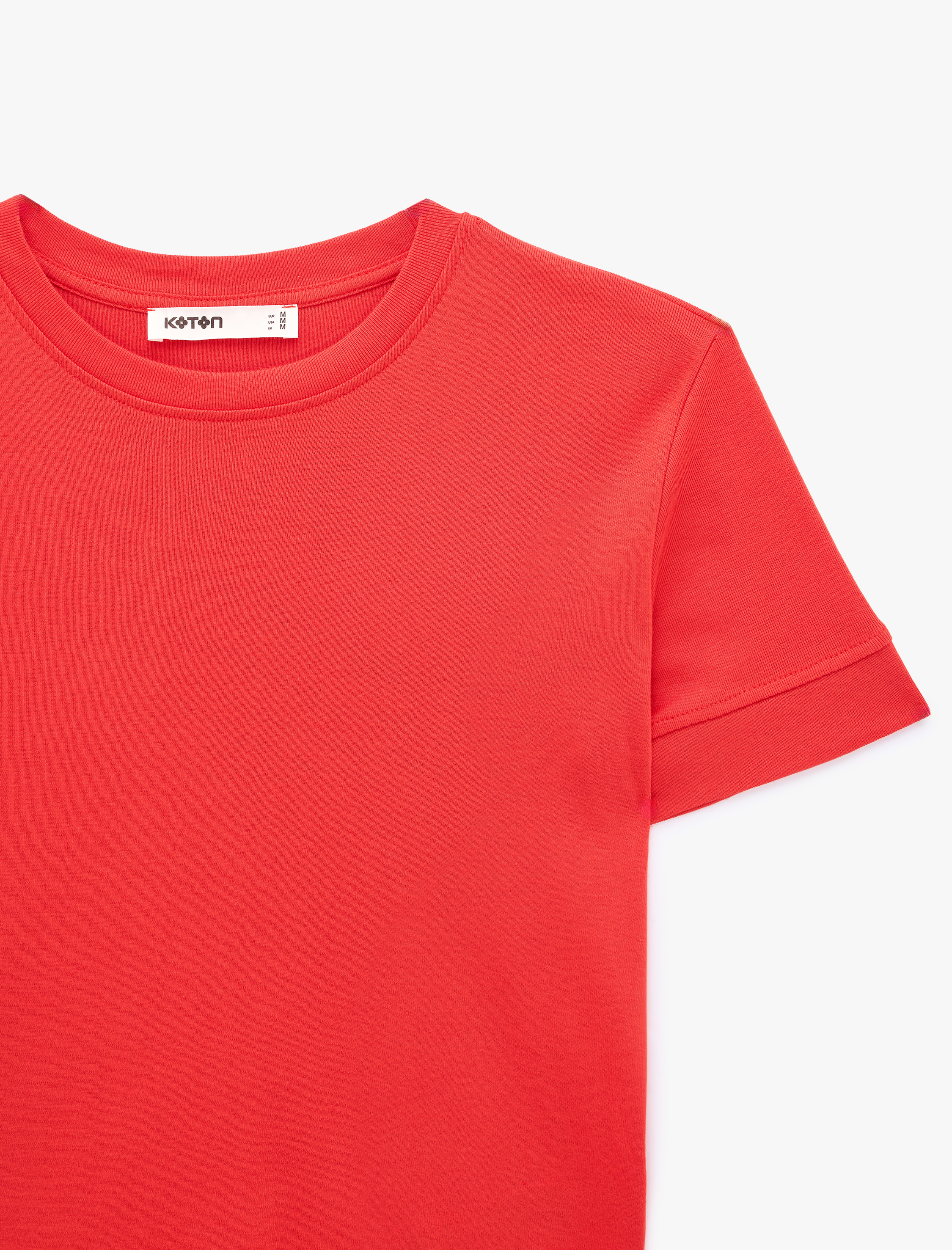   Slim Fit Kısa Kollu Bisiklet Yaka Basic Tişört