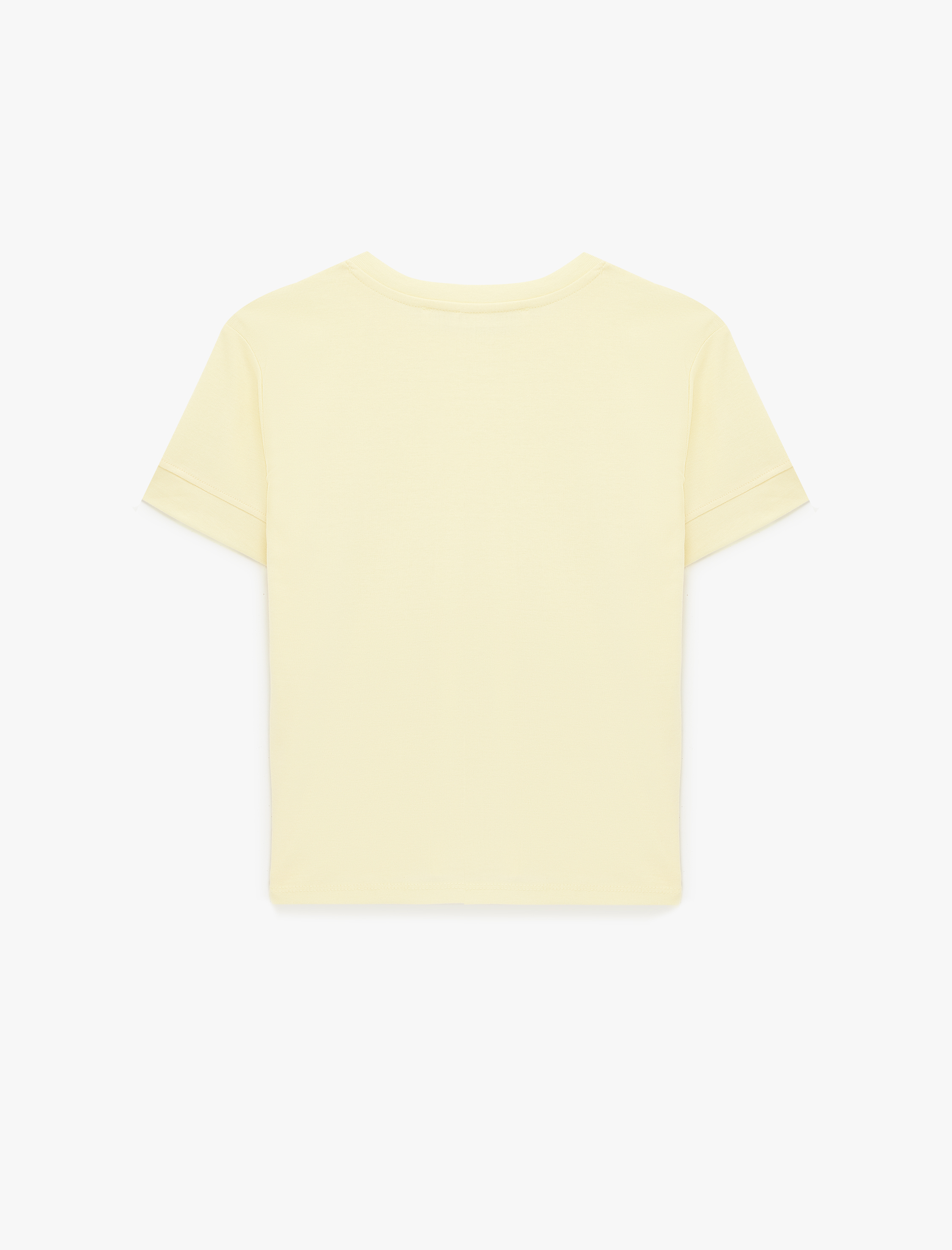   Slim Fit Kısa Kollu Bisiklet Yaka Basic Tişört