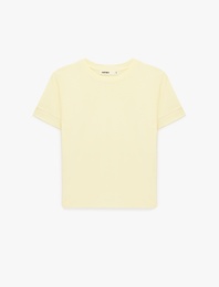 Slim Fit Kısa Kollu Bisiklet Yaka Basic Tişört