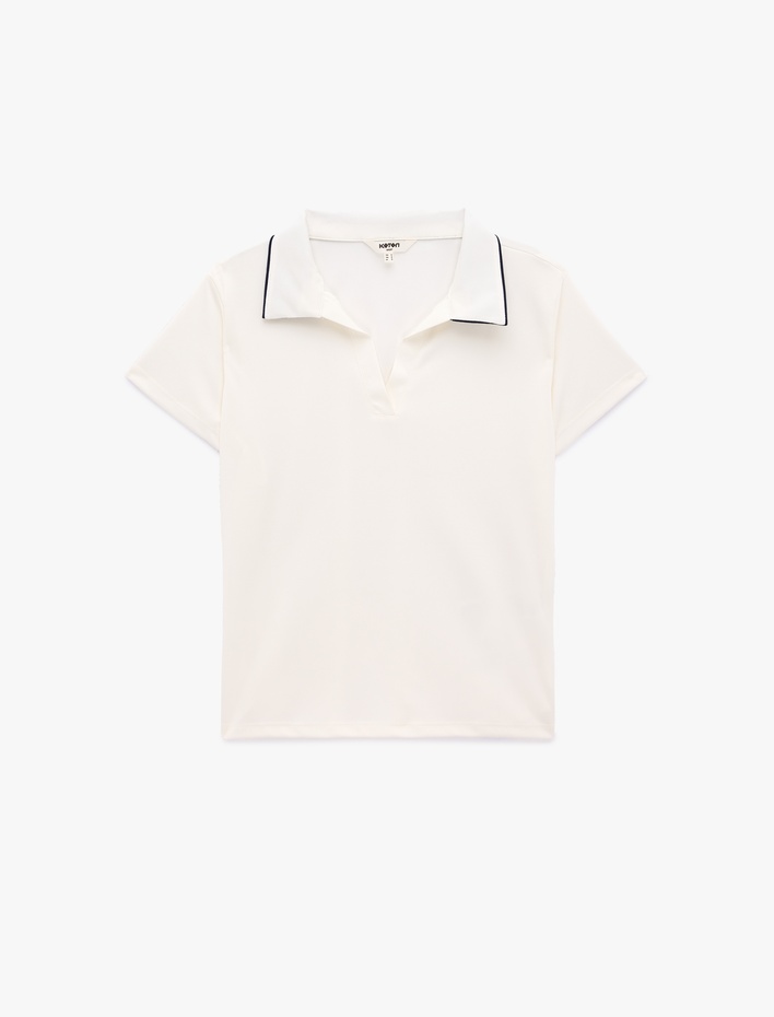  Slim Fit Kısa Kollu Düğmeli Polo Yaka Tişört