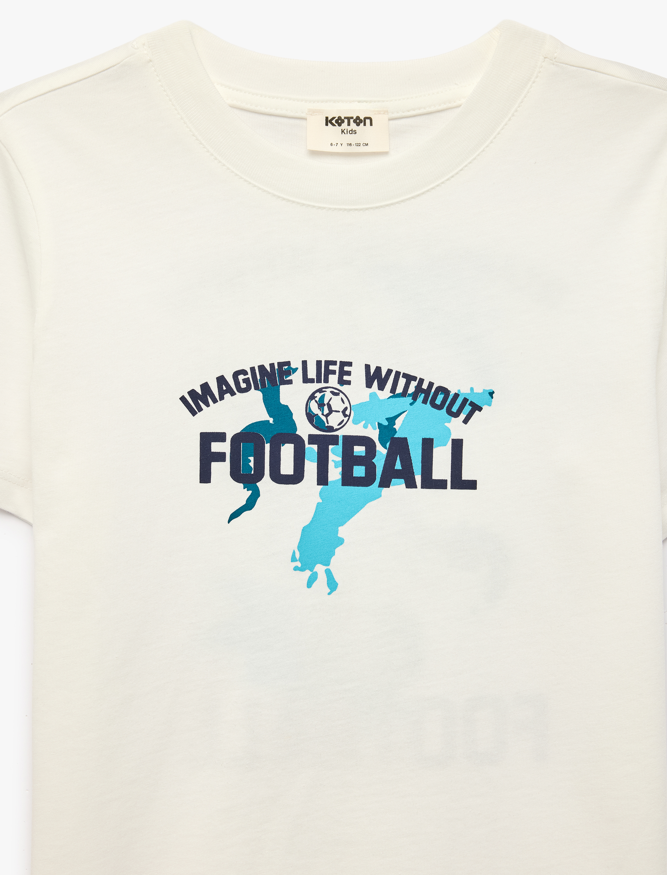  Erkek Çocuk Pamuklu Kısa Kollu Bisiklet Yaka Baskılı Tişört