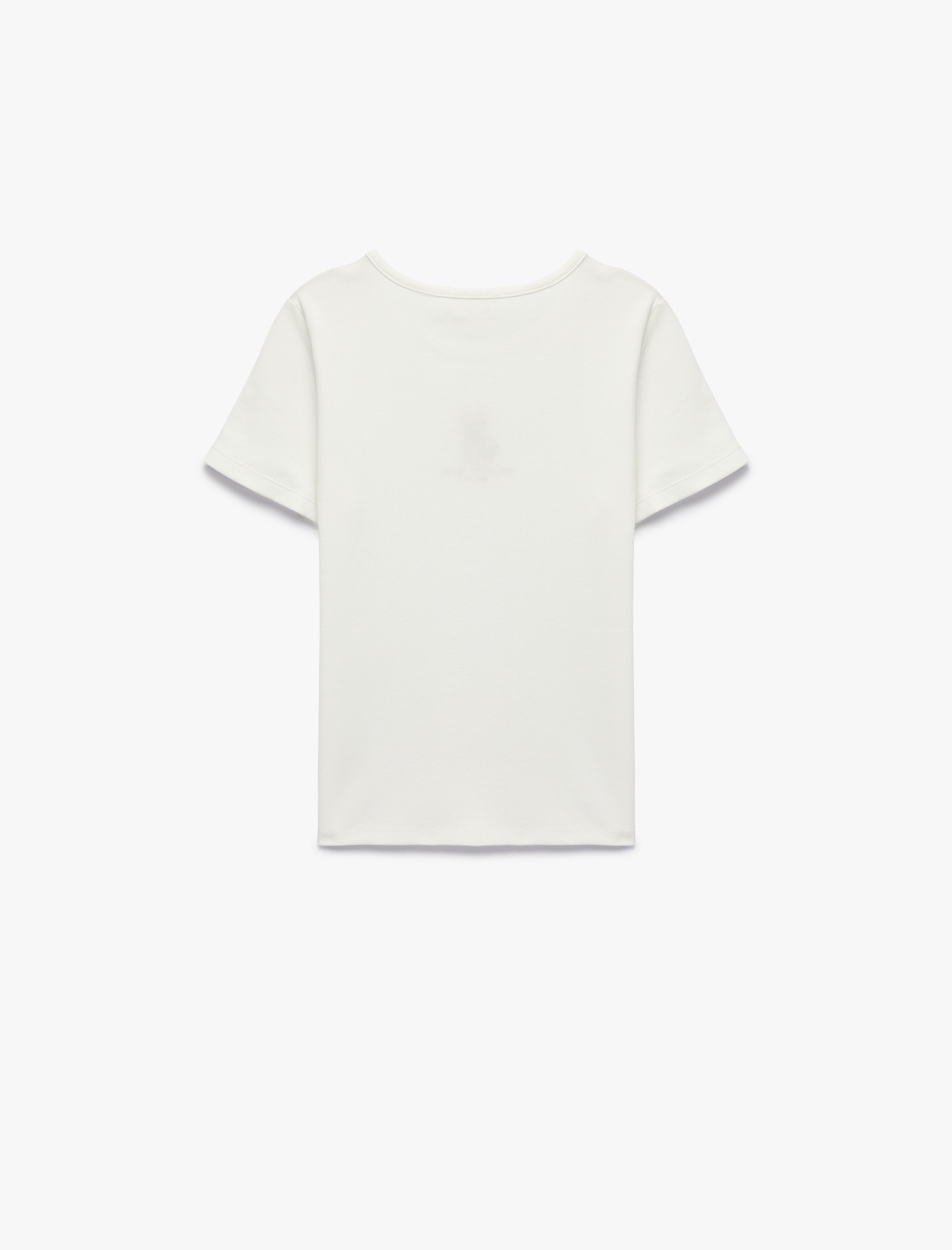  Kız Çocuk Pamuklu Köpek Nakış Detaylı Bisiklet Yaka Kısa Kollu Tişört