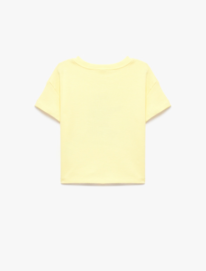 Erkek Bebek Ayıcık Baskılı Bisiklet Yaka Kısa Kollu Pamuklu Oversize Tişört