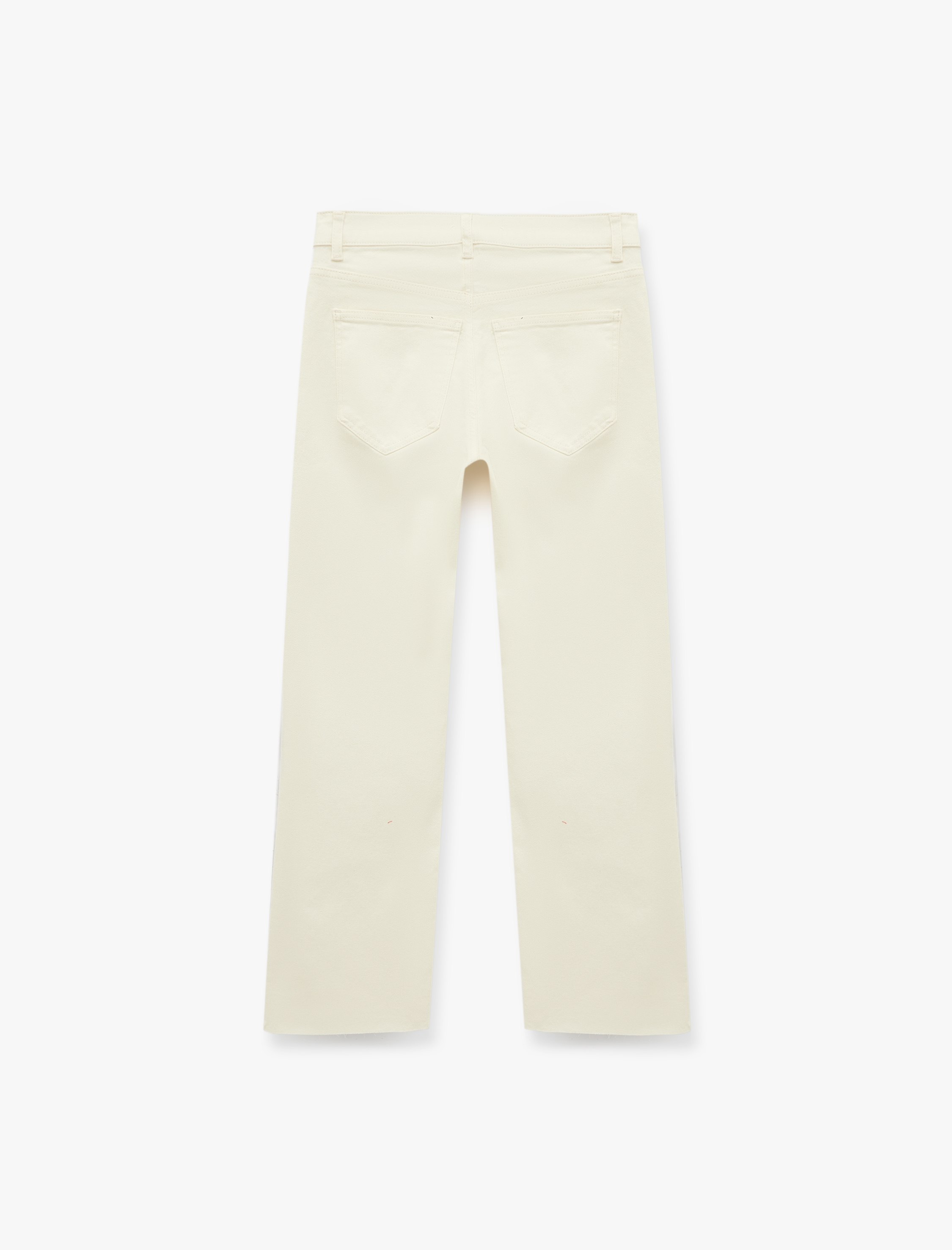   Pamuklu Cepli Düğmeli İspanyol Paça Crop Jean Pantolon -  Kick Flare Jeans