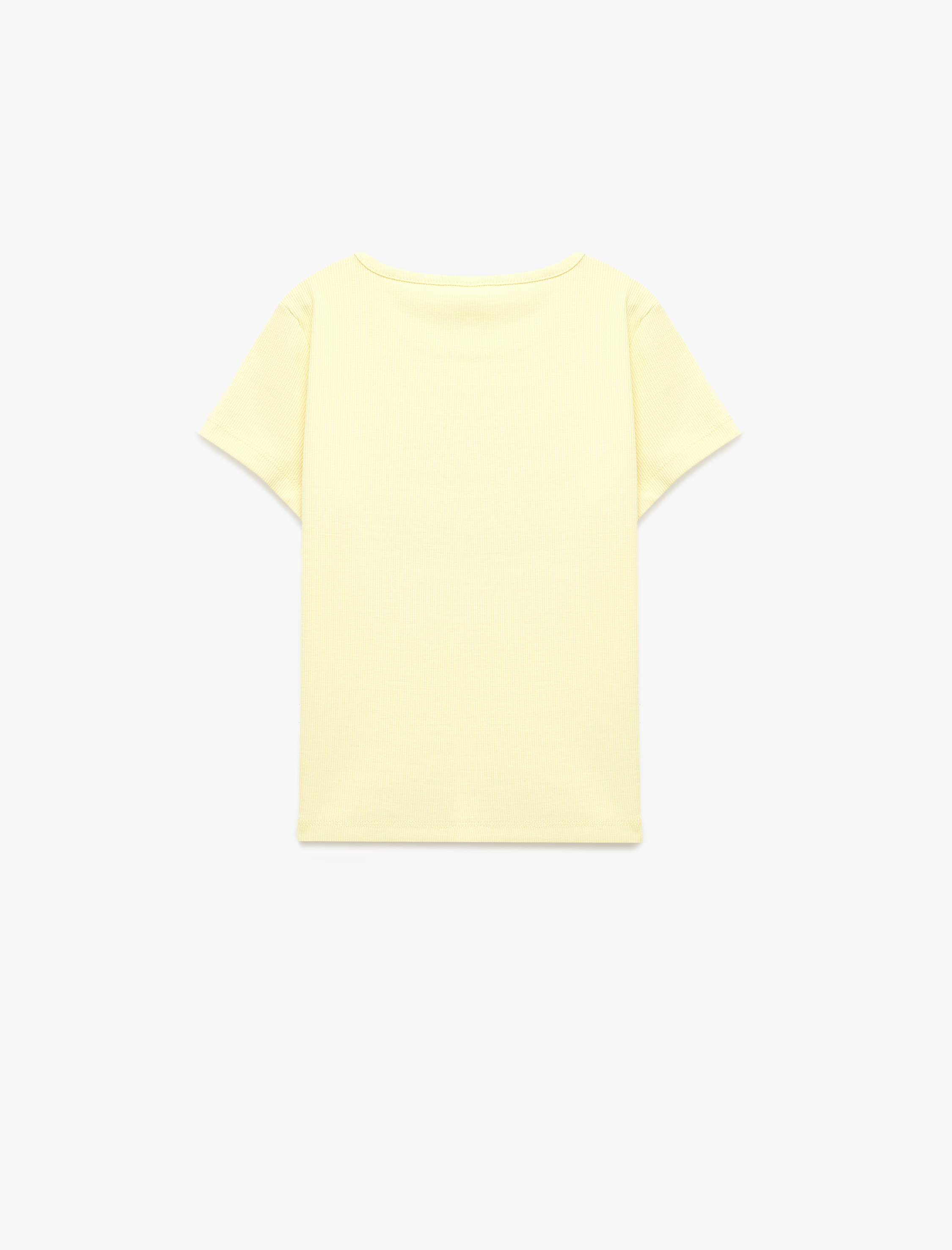  Kız Bebek Pamuklu Bisiklet Yaka Kedi Baskılı Kısa Kollu Tişört