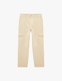 Regular Fit Pamuklu Gabardin Kargo Pantolon