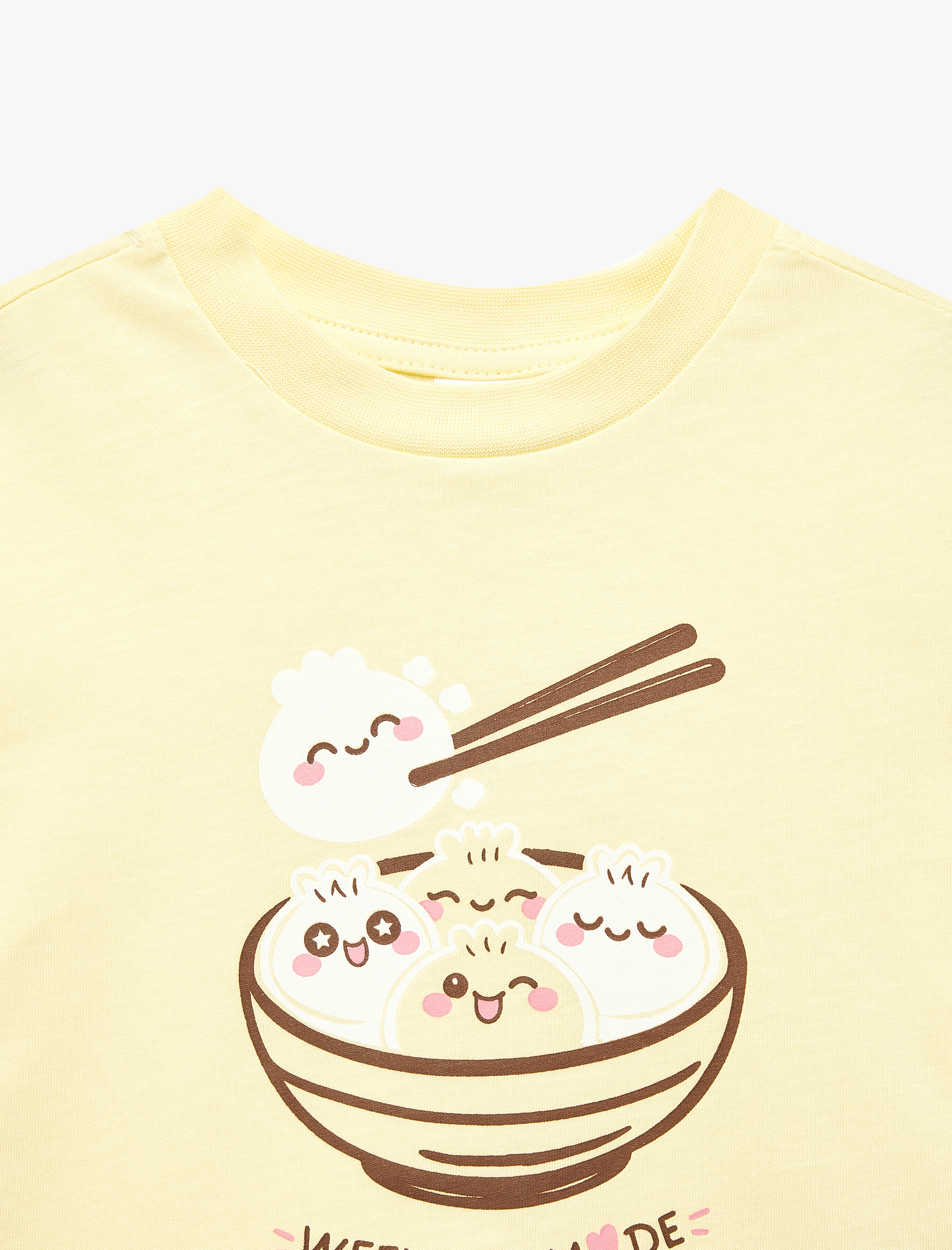  Kız Bebek Baskılı Kısa Kollu Bisiklet Yaka Pamuklu Tişört