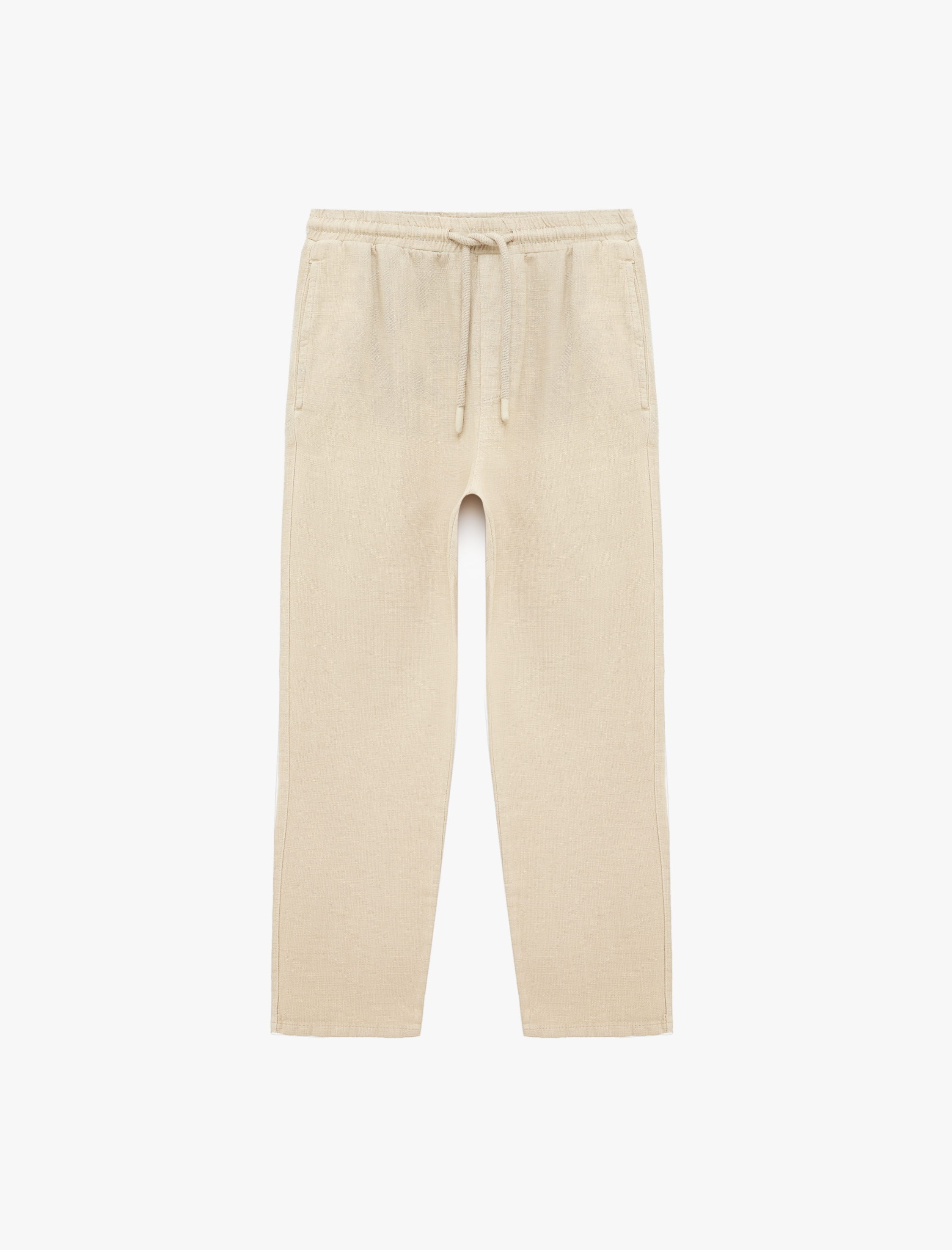   Regular Fit Pamuklu Cepli Beli Bağcıklı Pantolon