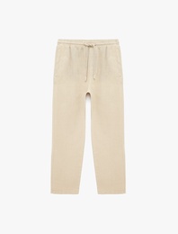 Regular Fit Pamuklu Cepli Beli Bağcıklı Pantolon