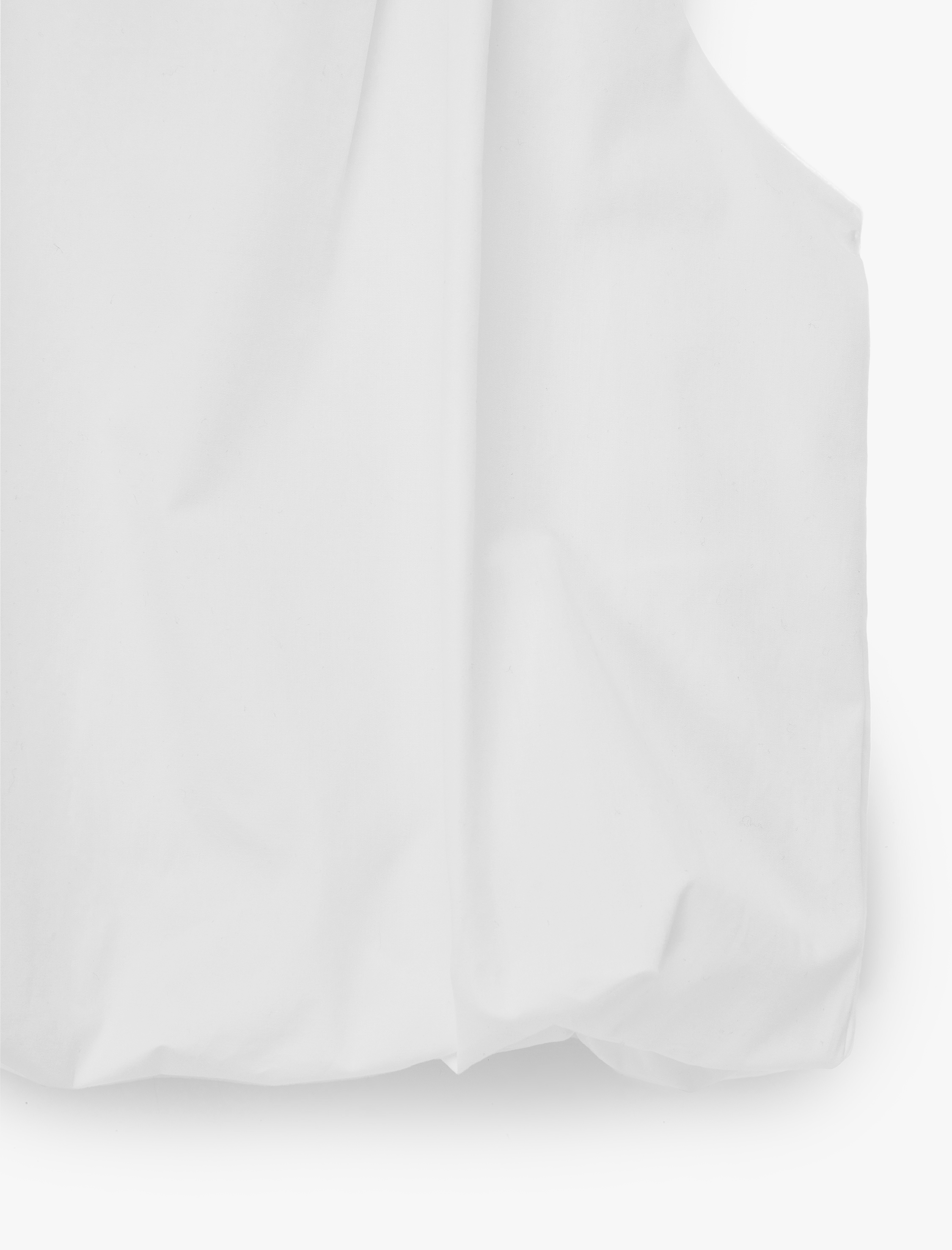   Pamuklu Kolsuz Bisiklet Yaka Poplin Bluz