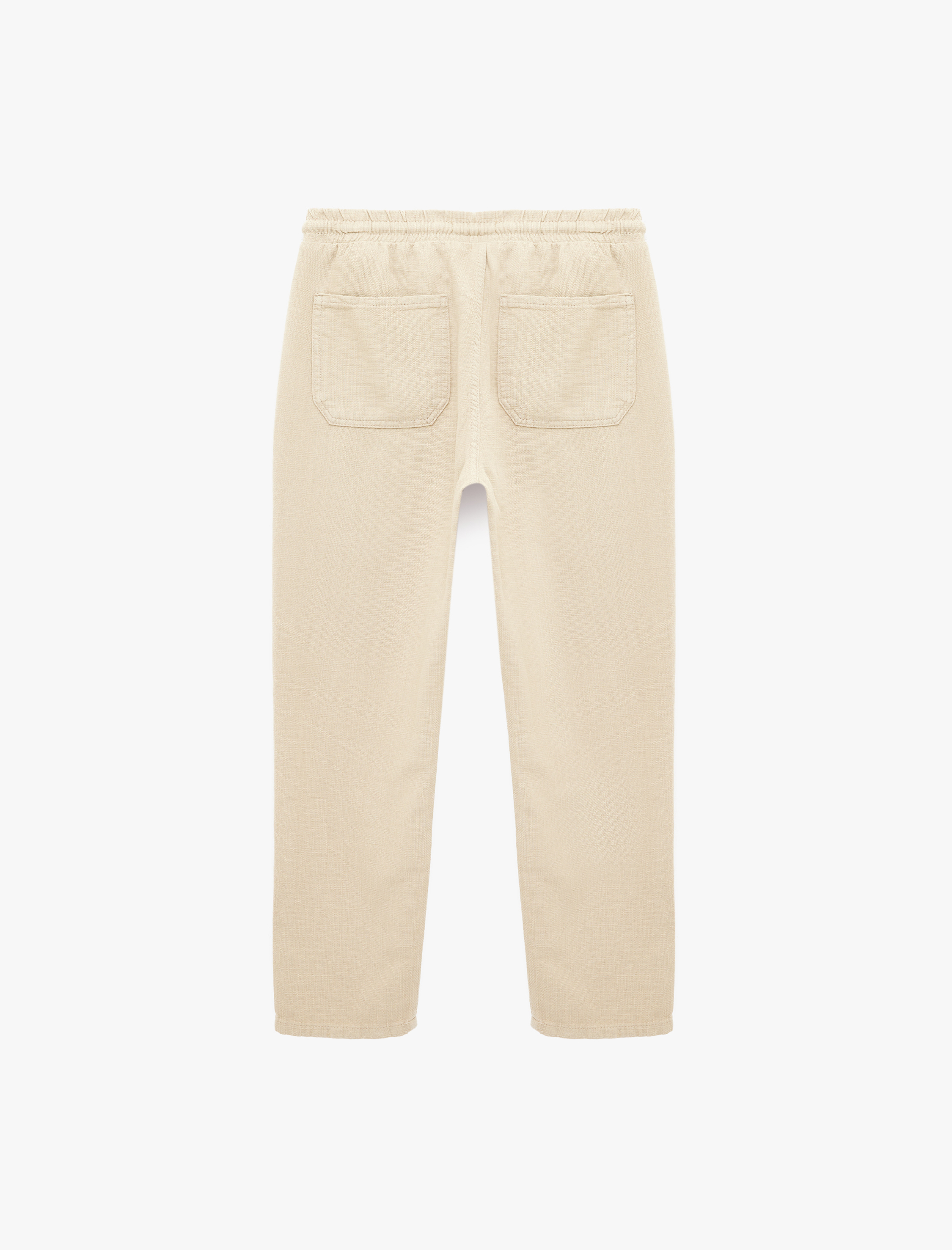   Regular Fit Pamuklu Cepli Beli Bağcıklı Pantolon