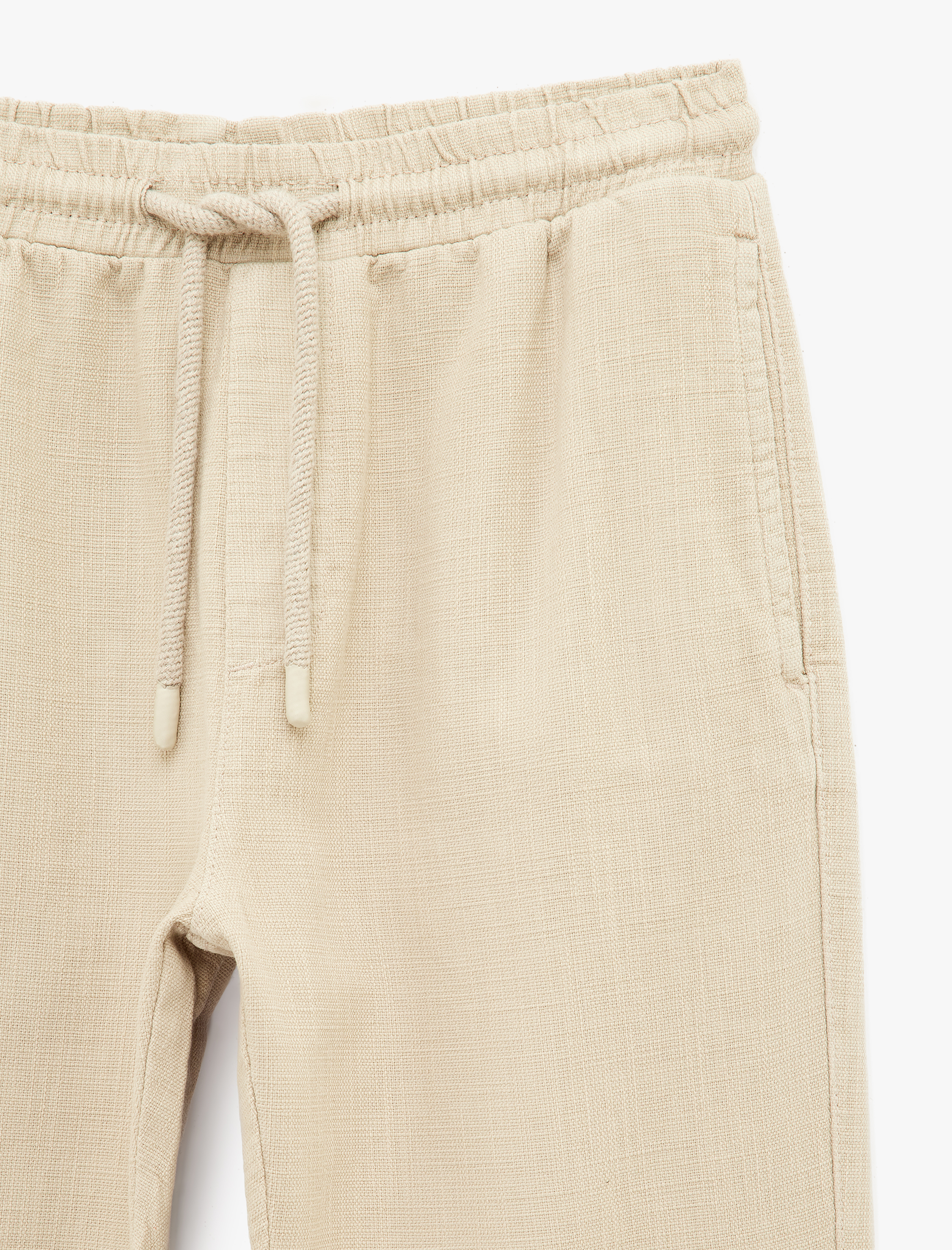   Regular Fit Pamuklu Cepli Beli Bağcıklı Pantolon