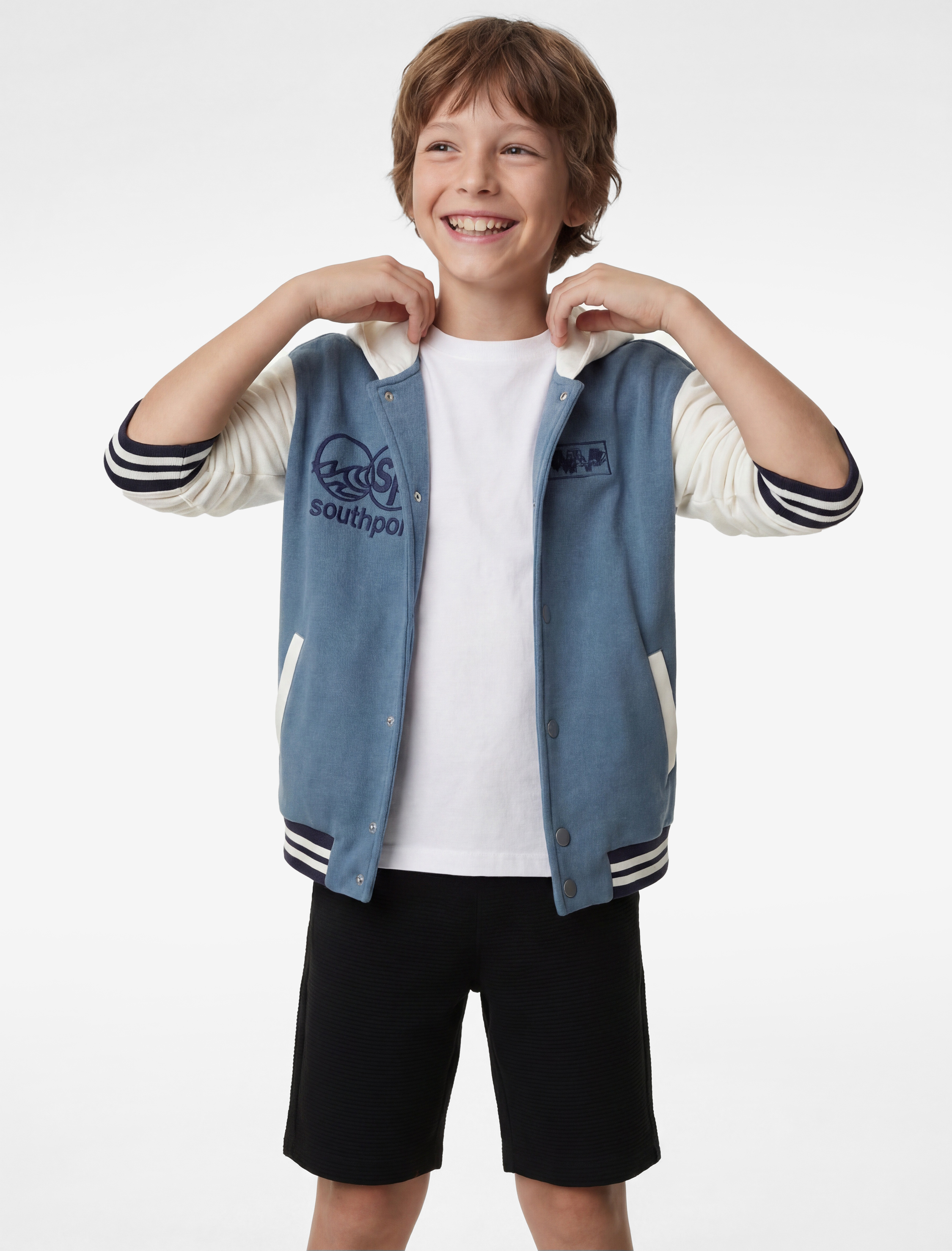  Erkek Çocuk Rahat Kalıp Beli Bağlamalı Cepli Dokulu Şort