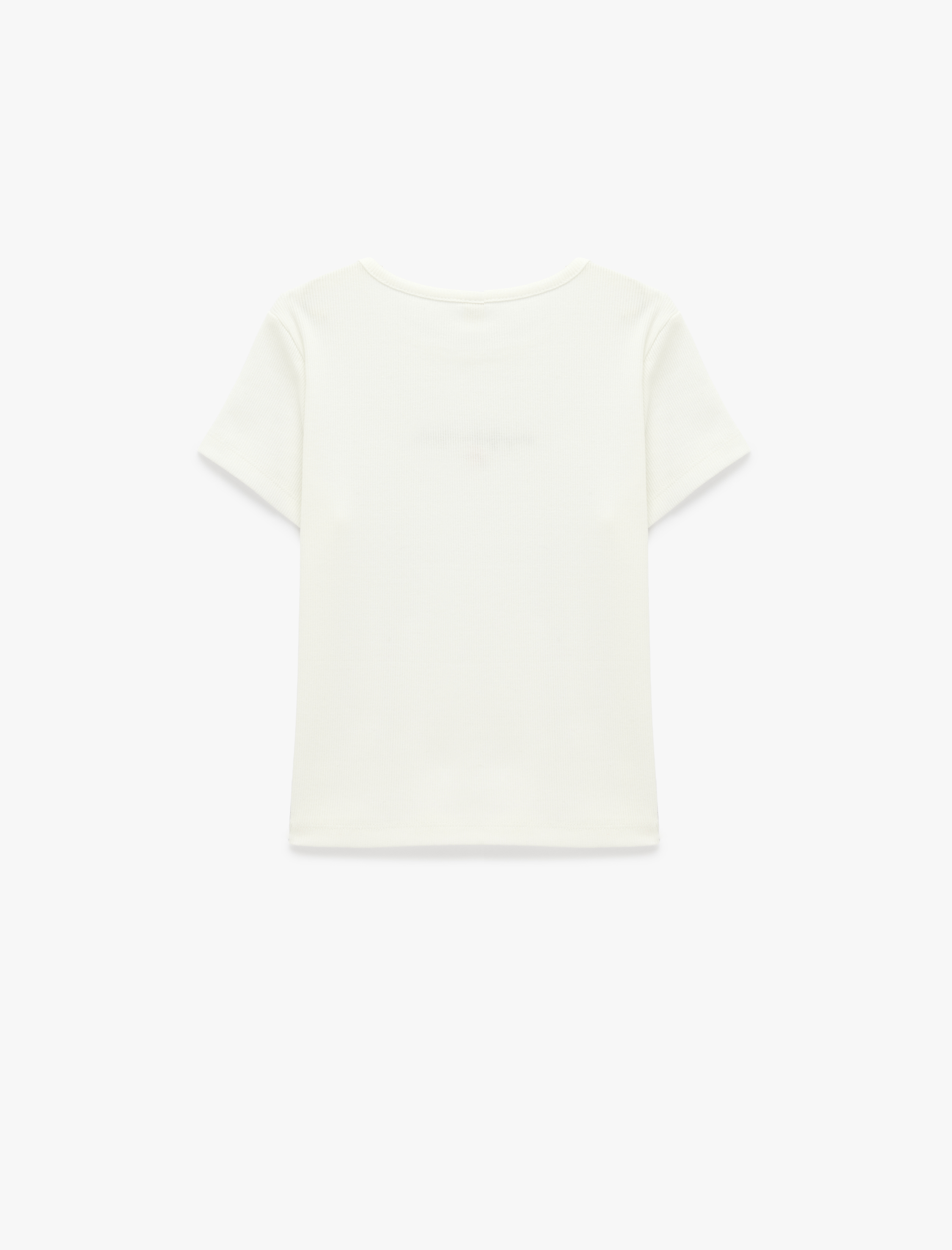  Kız Bebek Pamuklu Kısa Kollu Bisiklet Yaka Baskılı Tişört