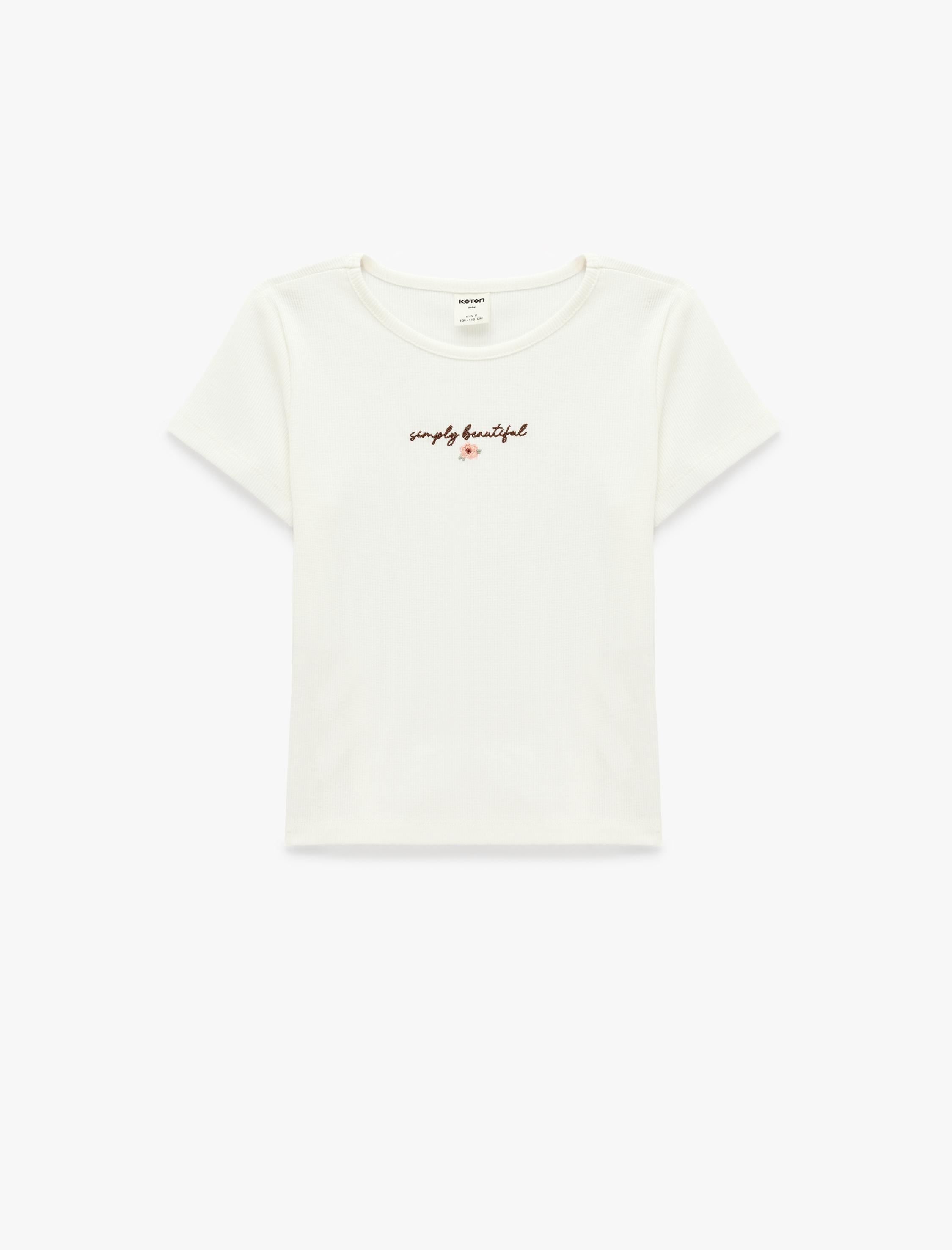  Kız Bebek Pamuklu Kısa Kollu Bisiklet Yaka Baskılı Tişört