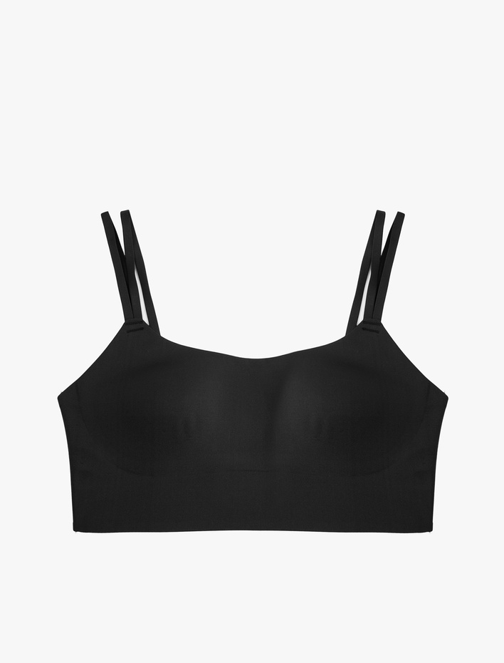  İnce Askılı Slim Fit Kolsuz Kaplı Sporcu Sütyeni