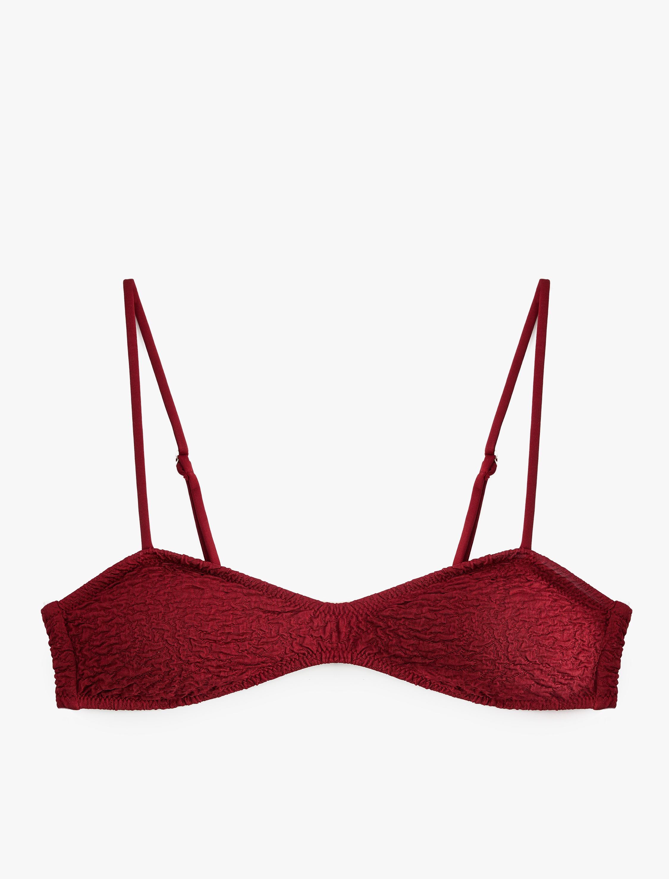   Dokulu Straplez Bikini Üstü