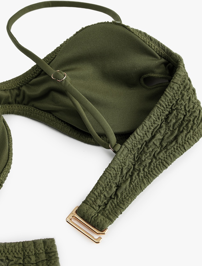  Dokulu Straplez Bikini Üstü